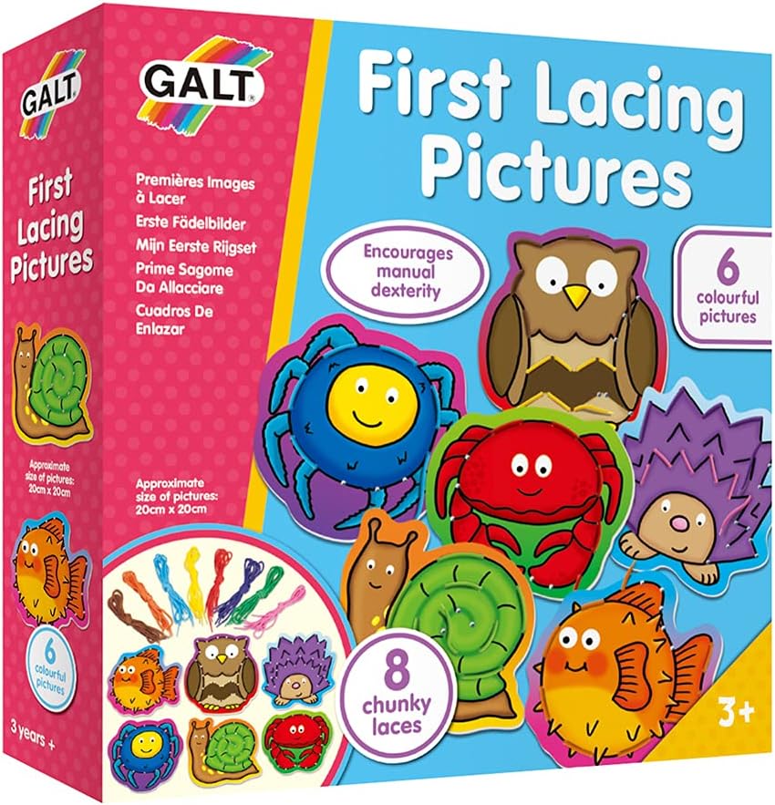 Galt First Lacing Pictures - Educational Threading Toy for Ages 3+ 1