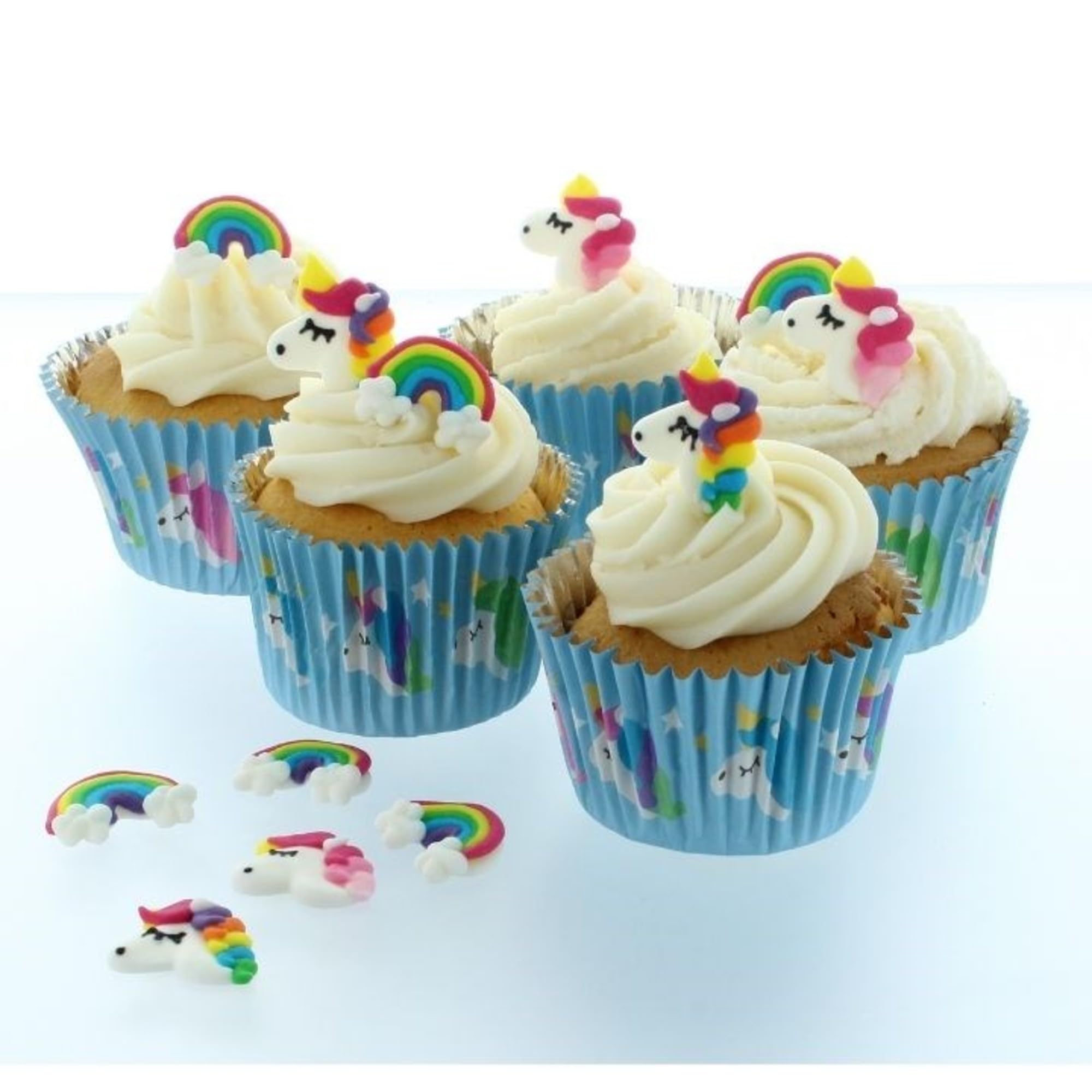 Culpitt - Rainbows & Unicorns Sugar Piping Edible Cake Toppers 7