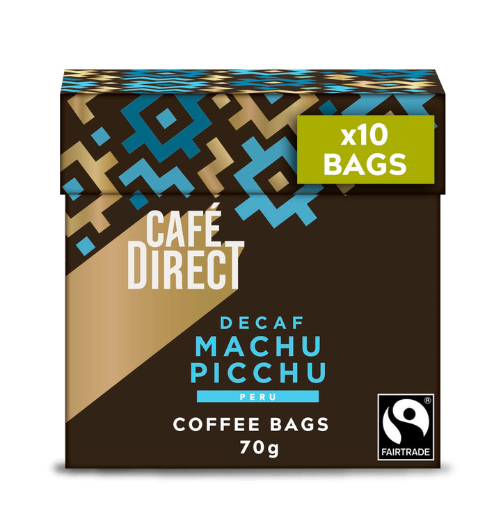 Cafédirect Machu Picchu Decaf Fairtrade Arabica Coffee Bags 10 x 7g