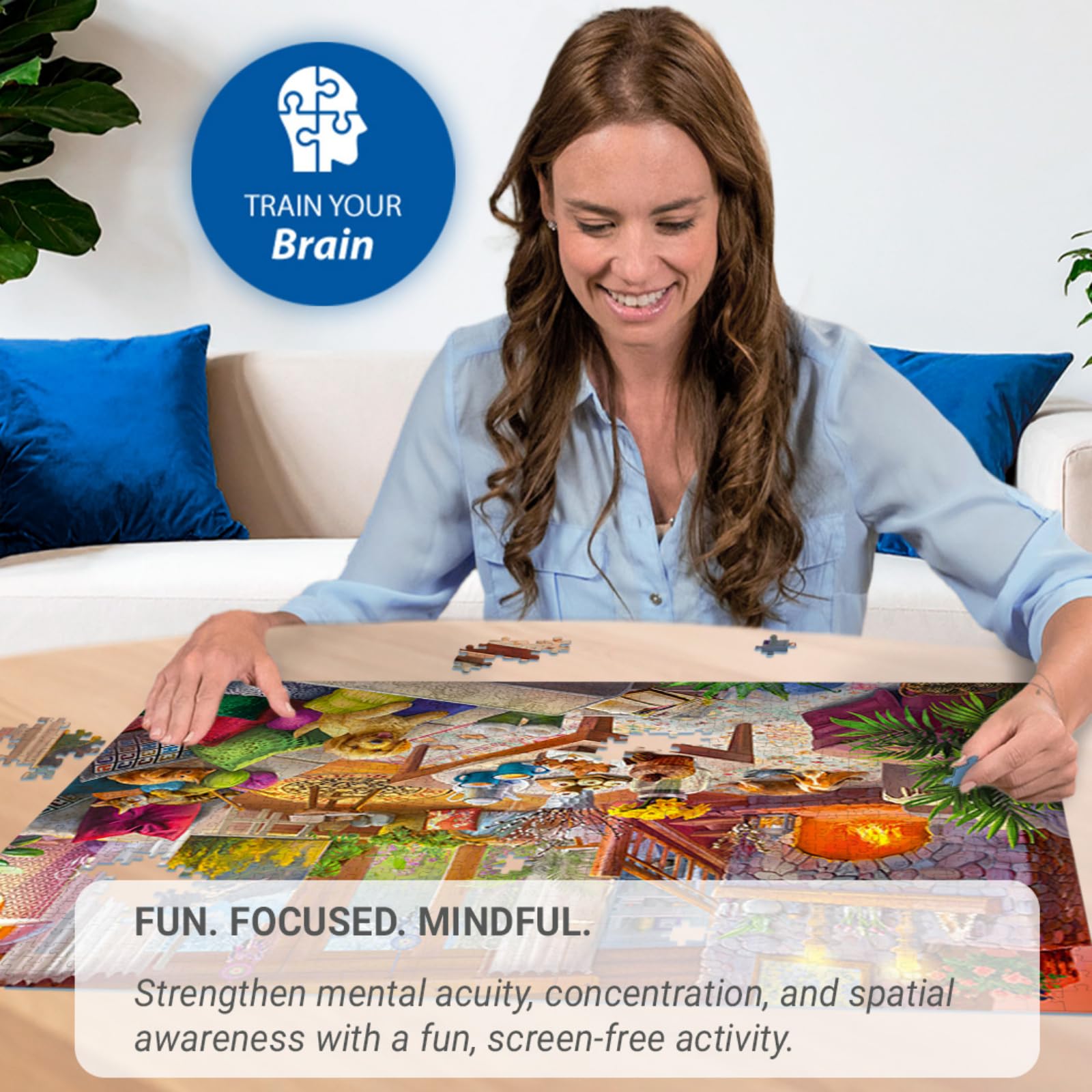 Ravensburger Cosy Cabin Jigsaw Puzzle - 1000 Pieces for Adults and Teens | Glare-Free Finish 3