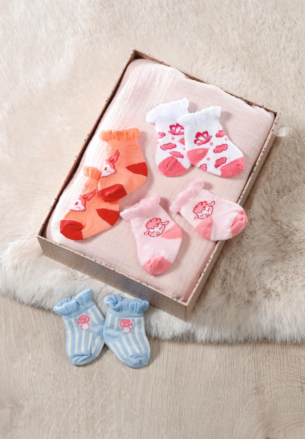 Baby Annabell Doll Socks - 2 Pack Assorted, Fits Up to 43cm Dolls | Ages 3+ 5