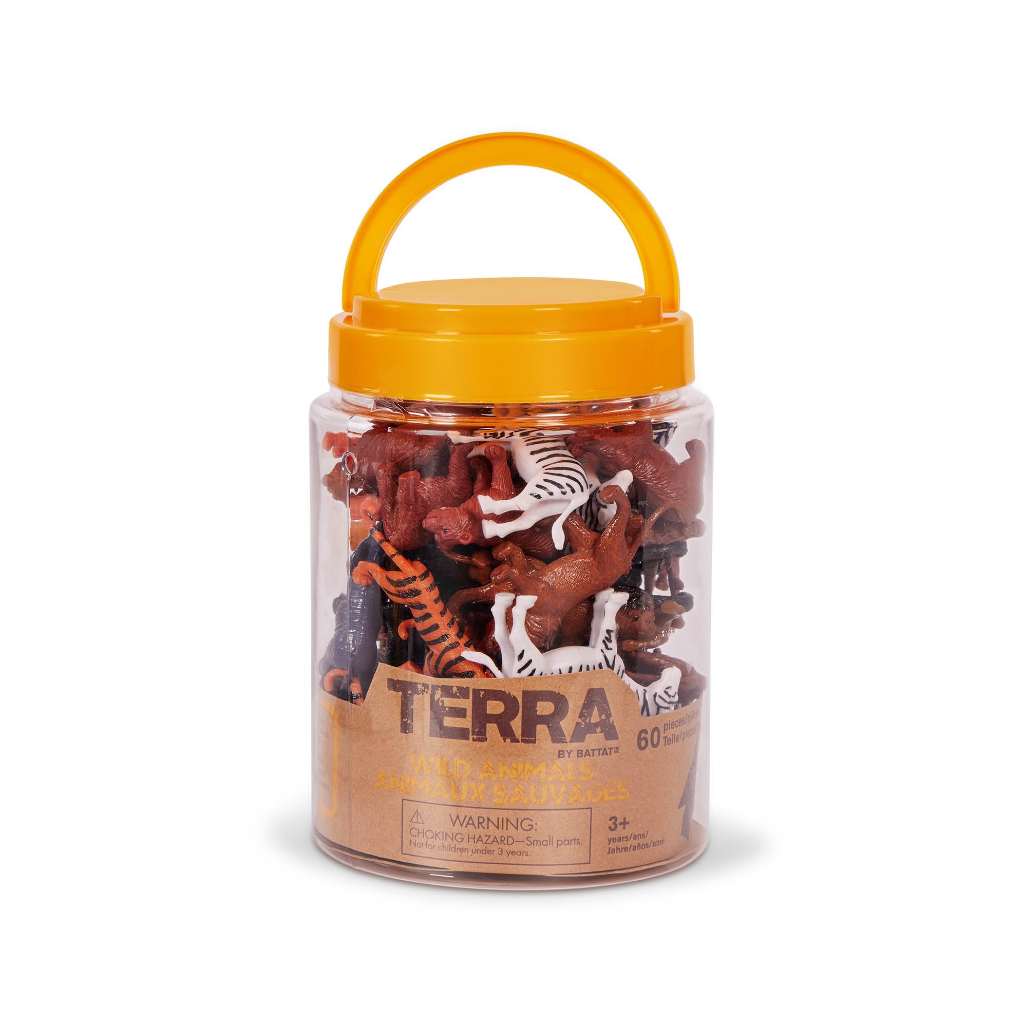 Terra by Battat - 60 Piece Wild Creatures Tube Miniature Animal Figurines | Ages 3+ 8