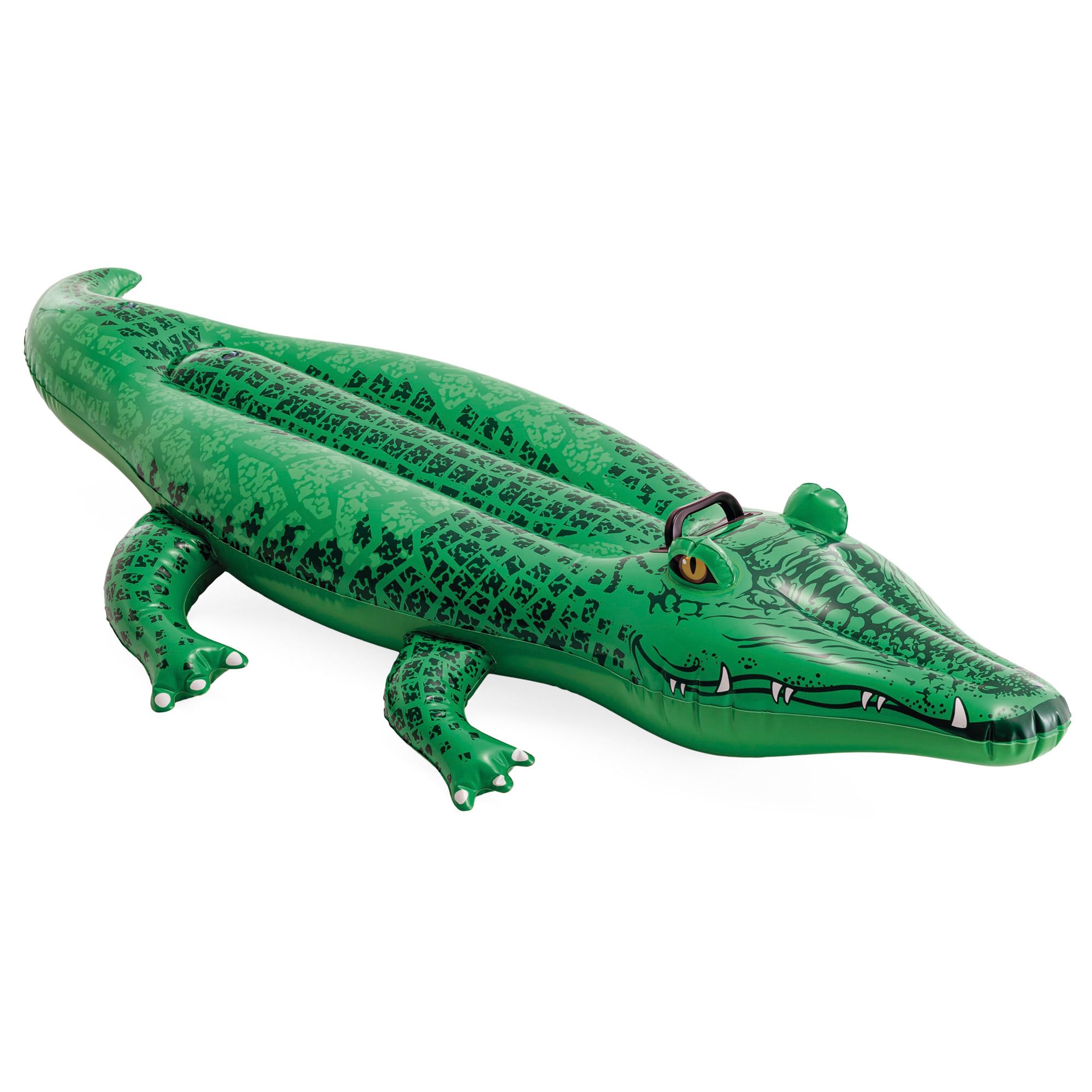 Intex Inflatable Crocodile Ride-On Pool Toy | 168x86 cm | Green | Includes Repair Kit 1