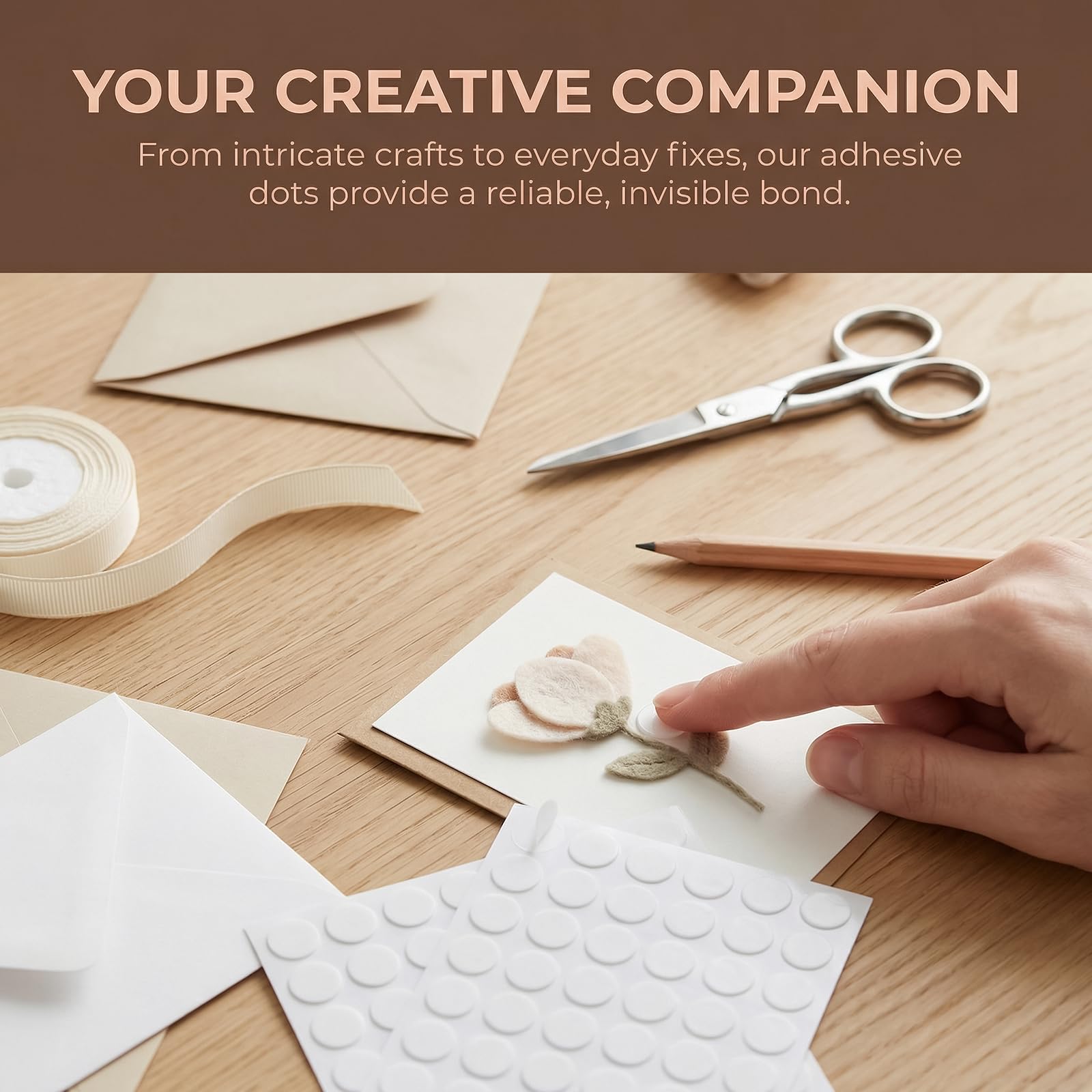 Admygo Double Sided Adhesive Dots - 600 Pcs, 10mm & 15mm Round Glue Dots | Removable 6