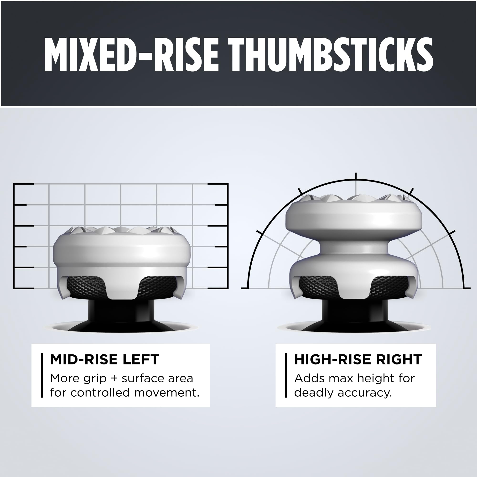 KontrolFreek FPS Freek Galaxy White Thumbstick Extenders for PS4/PS5 | Increased Accuracy & Grip 5