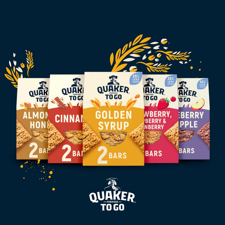Quaker - Porridge To Go Cinnamon Breakfast Bars 2 x 55 g
