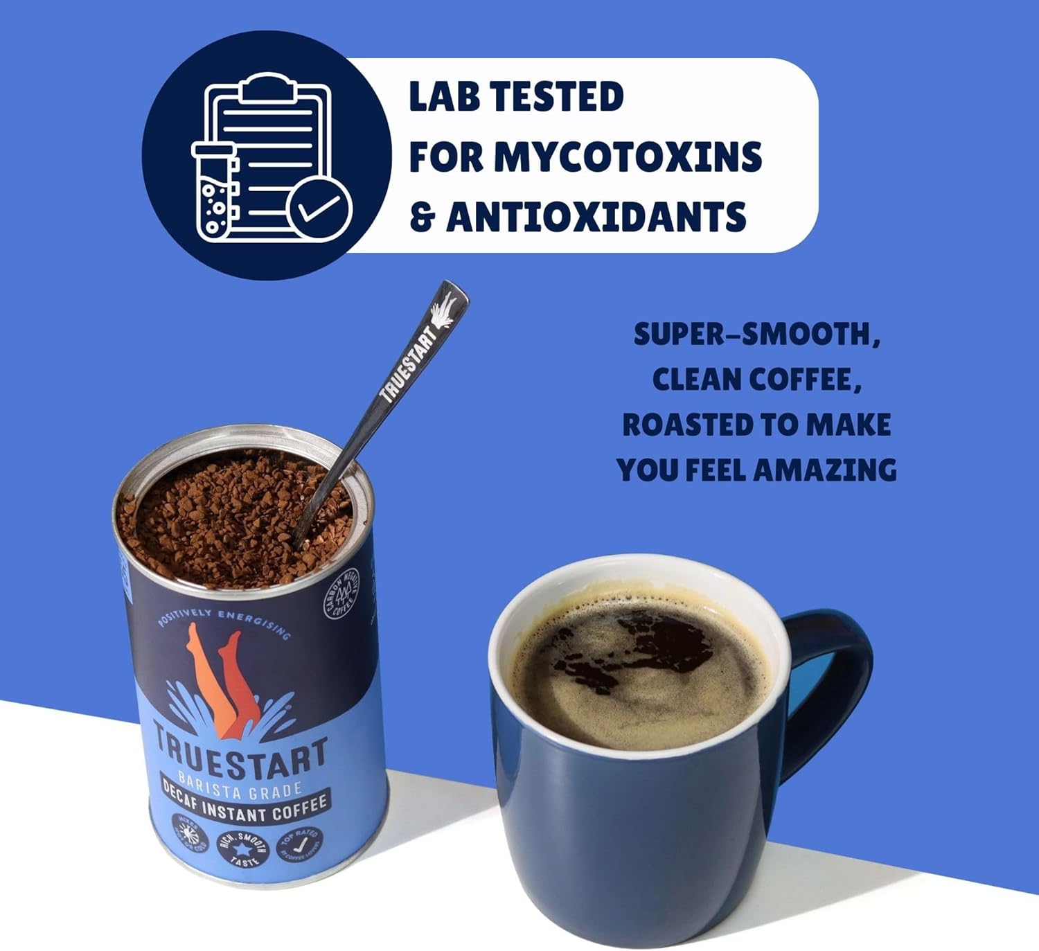 TrueStart Barista Grade DECAF Instantkaffee – 100 g (55 Tassen), gefriergetrockneter Premium-Arabica aus Kolumbien 4