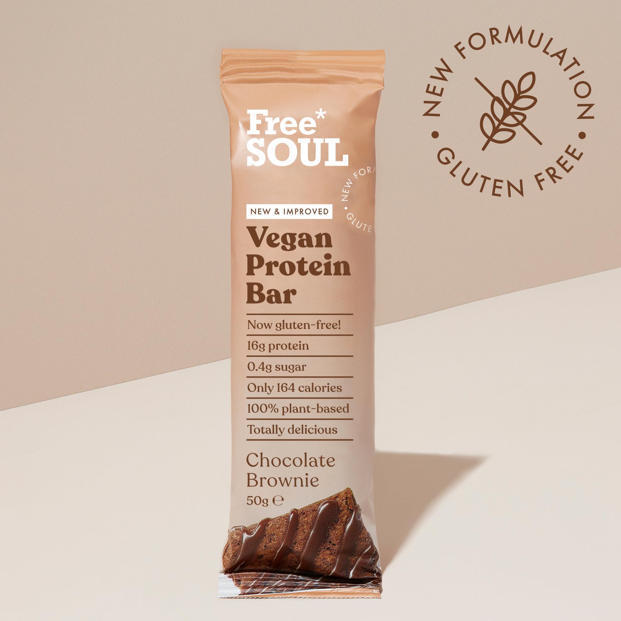 Free Soul Vegane Proteinriegel 12 x 50 g | Pflanzlicher Schokoladen-Protein-Snack | Proteinreich, zuckerarm 5