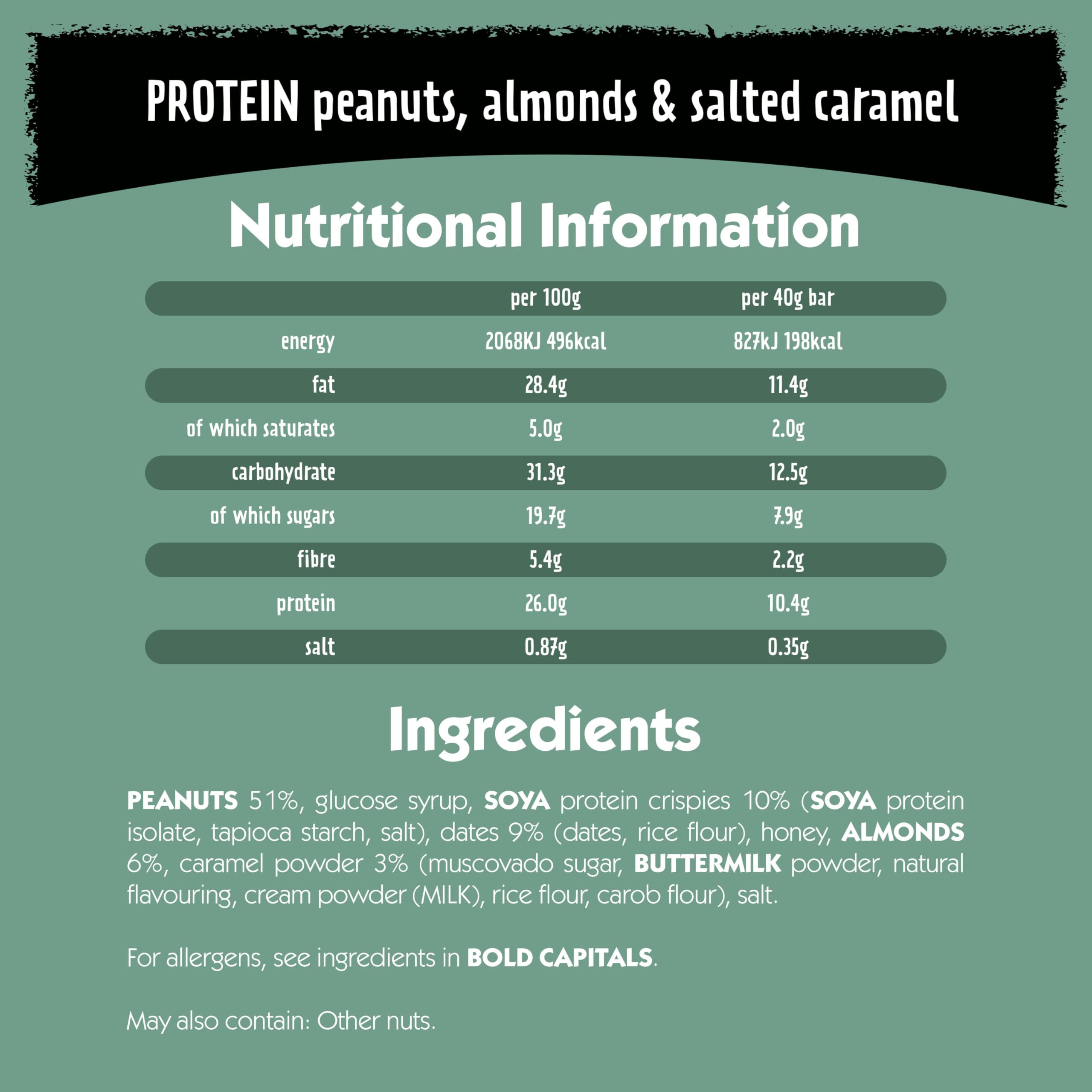 Eat Natural Protein Peanuts, Almonds & Salted Caramel Fruit & Nut Bars (12 x 40g) 3