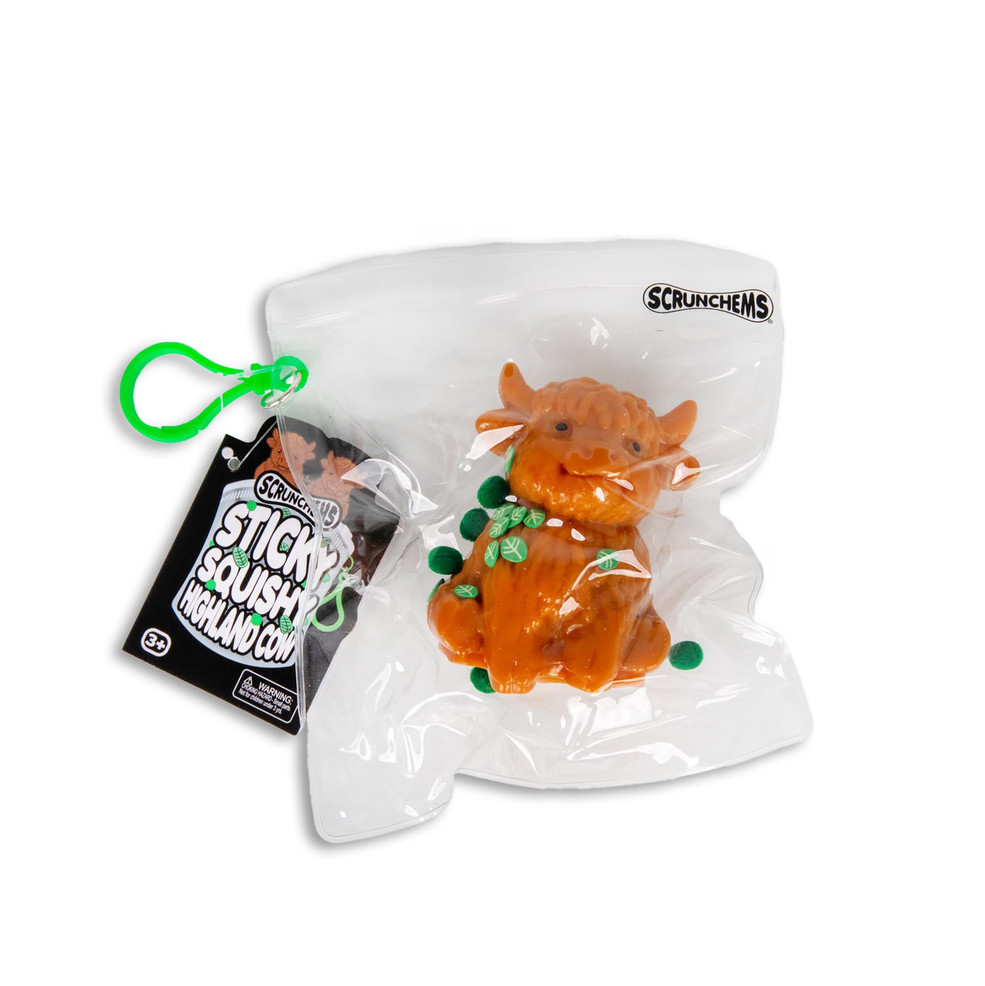 SCRUNCHEMS Sticky Squishy Highland Cow - Sensory Toy | Ages 3+ | 76g 1