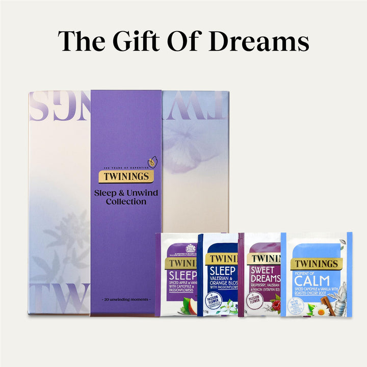 Twinings Superblends Sleep & Unwind Collection Gift Box - 20 Individually Wrapped Herbal Tea Bags