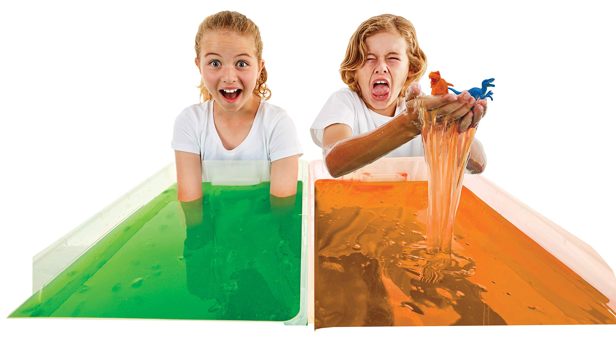 Dino Slime Play Green - Zimpli Kids Dinosaur Slime Set with 2 Figures 8