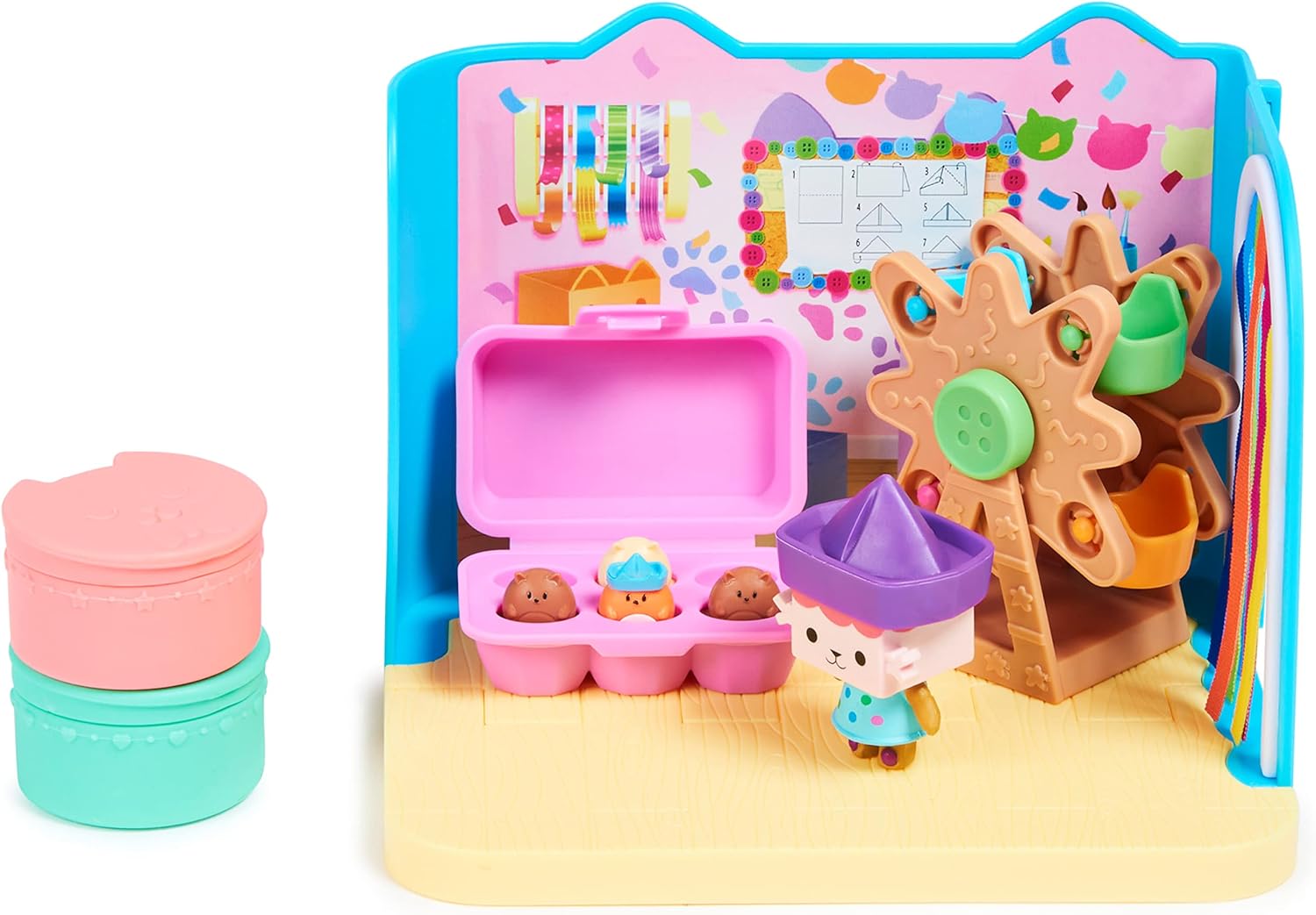 Gabby's Dollhouse Baby Box Craft-a-riffic Room Playset with Baby Box Cat Figure 1