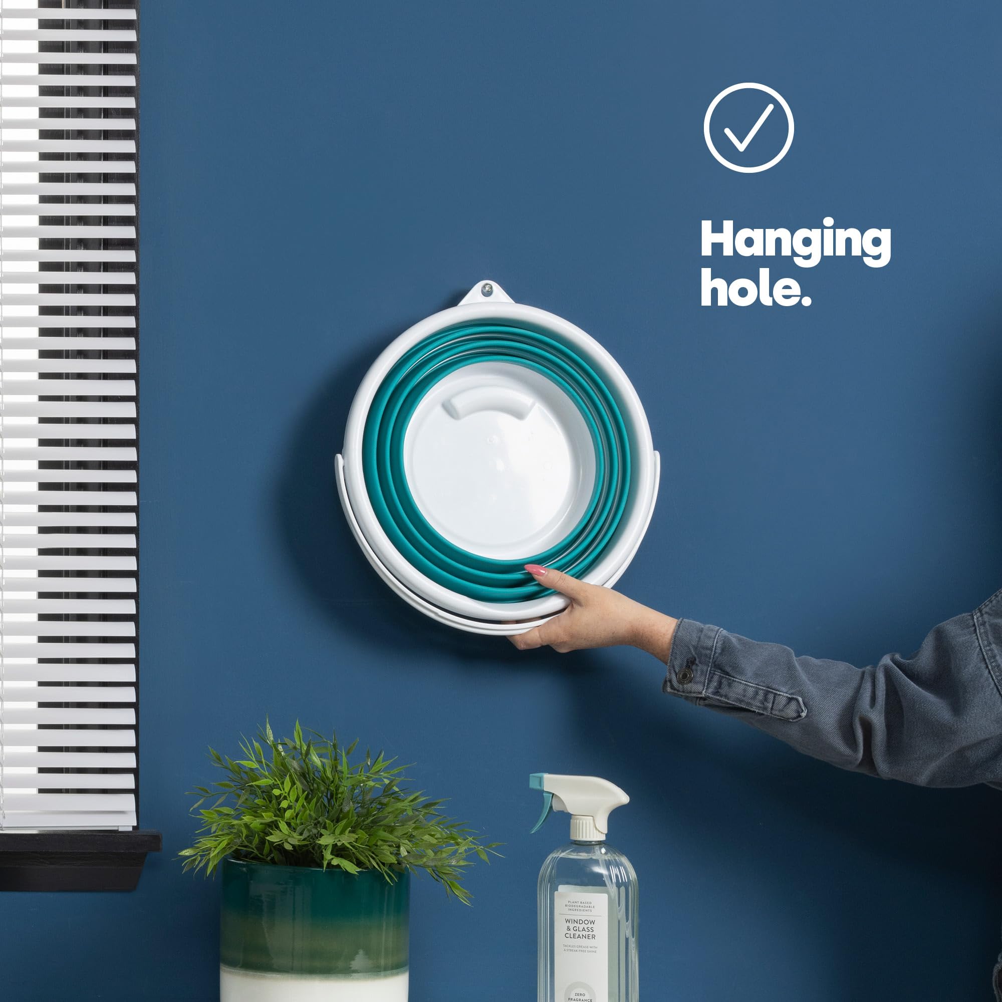 LIVIVO Collapsible Bucket – 10L Folding Silicone Bucket for Home, Kitchen & Cleaning 4