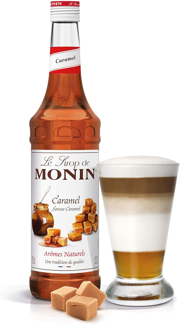 MONIN Premium Caramel Syrup 1L - Rich Caramel Flavor for Coffee, Cocktails & Baking