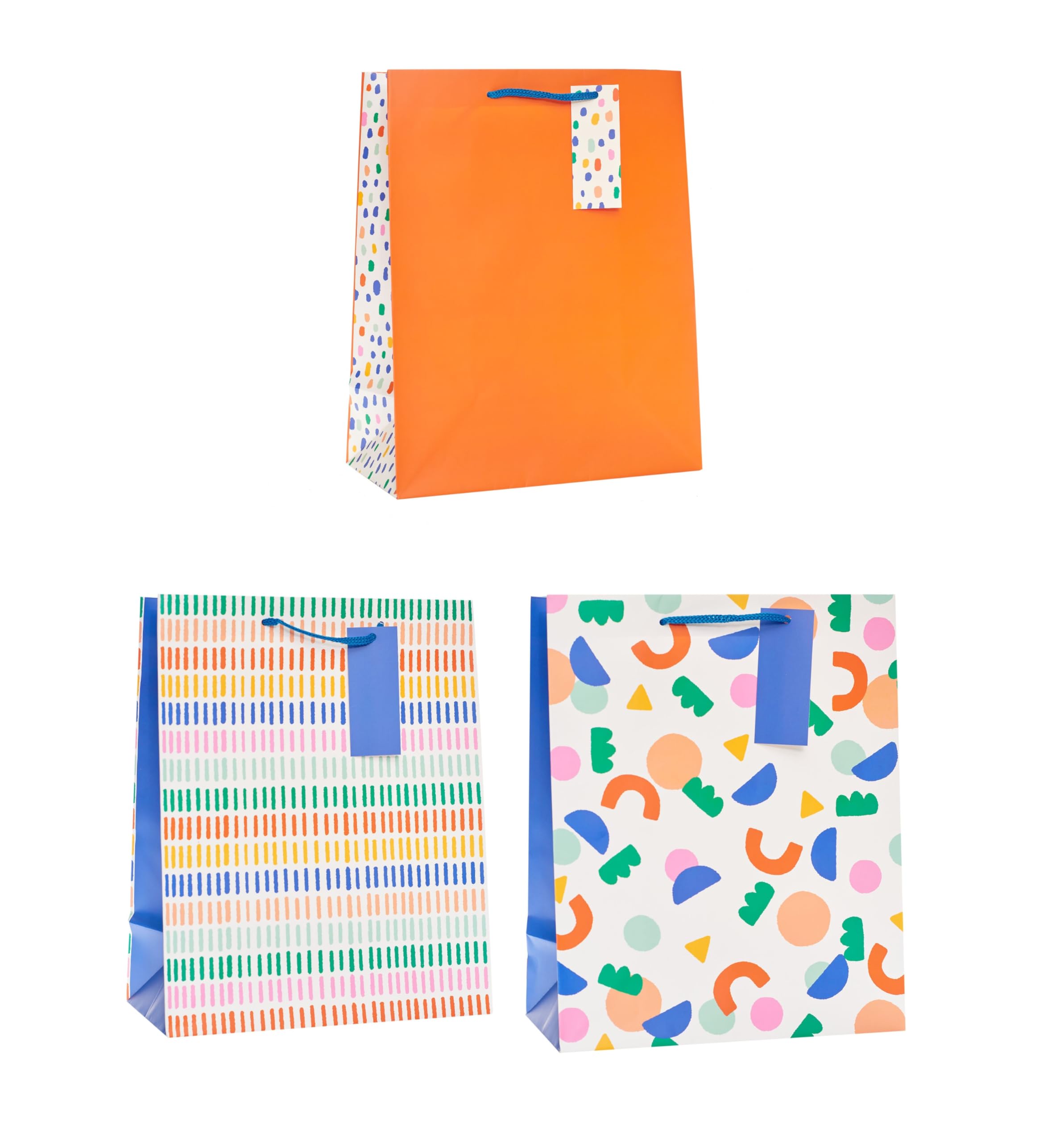 UK Greetings Large Gift Bags - Stylish Patterned Design | Pack of 3 1