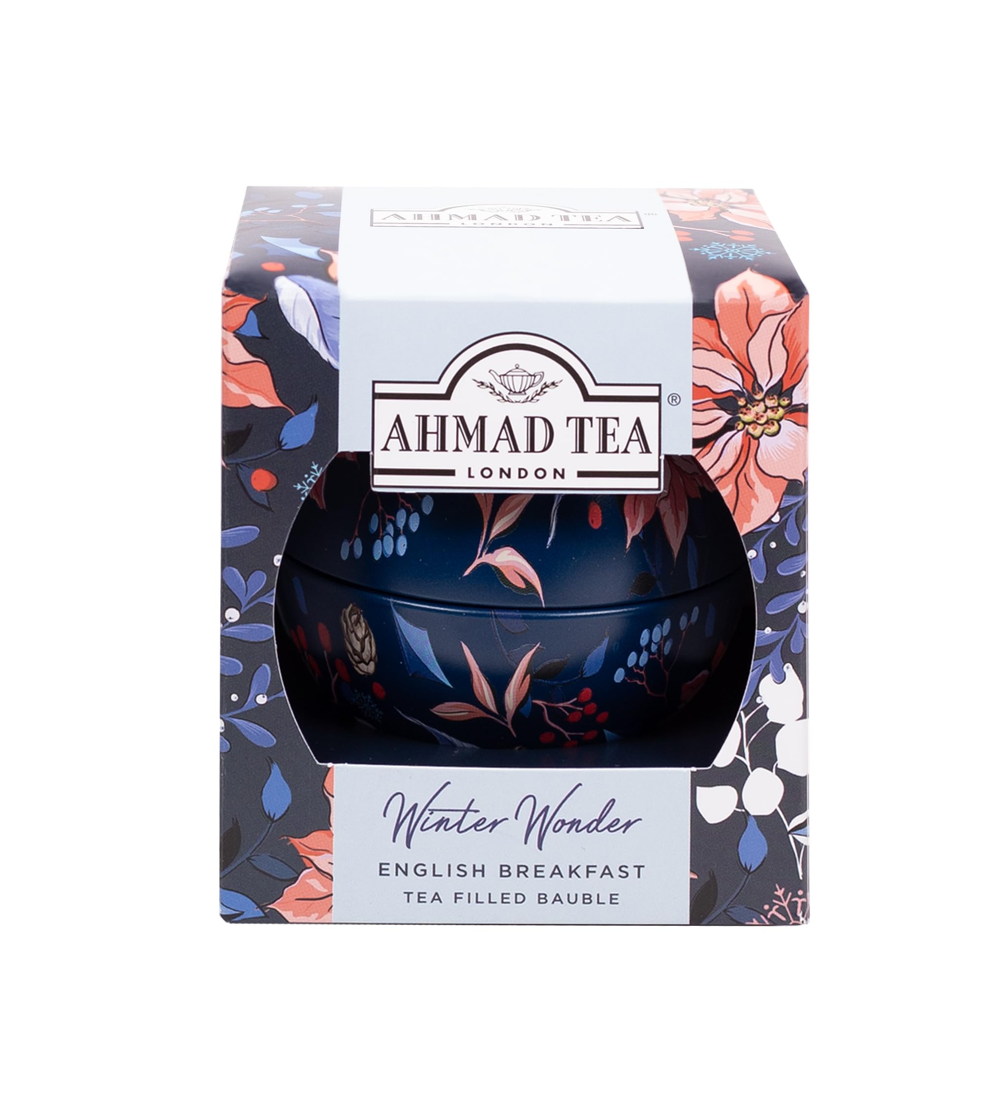 Ahmad Tea Winter Wonderland - English Breakfast Loose Leaf Tea 25g Christmas Bauble 1