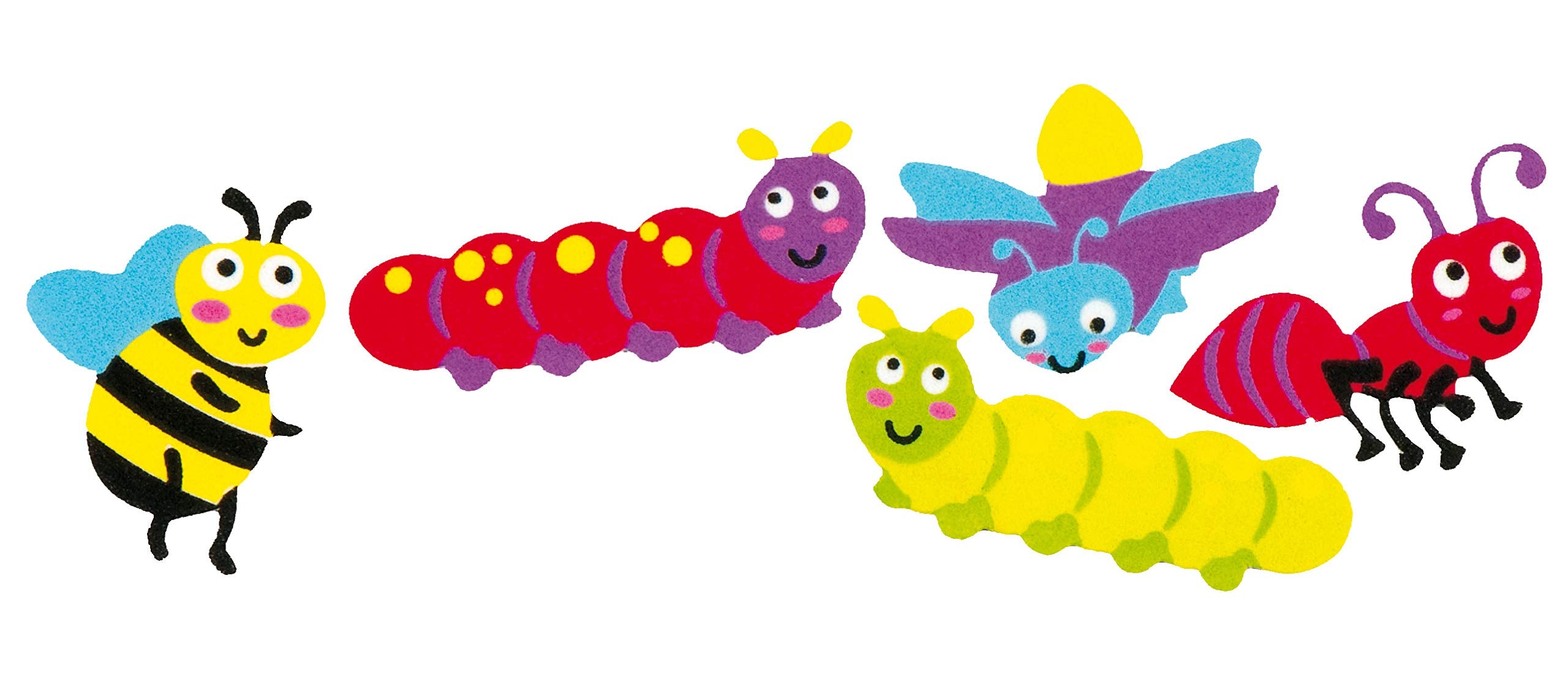 Baker Ross AR228 Insect Foam Stickers - Pack of 120 | Self-Adhesive Vinyl | 2.5-5 cm 3