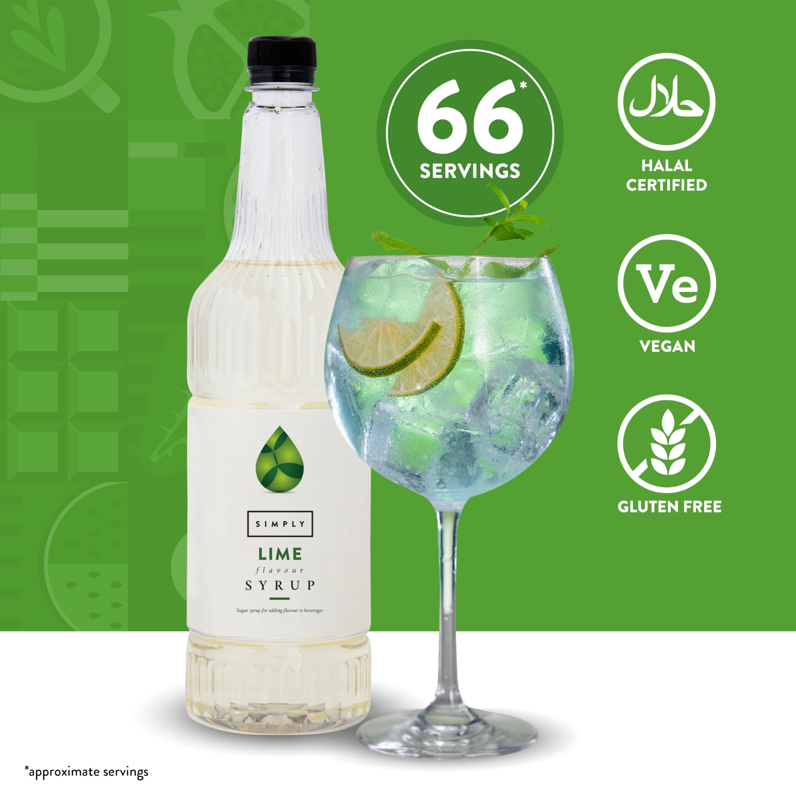 Simply Lime Syrup - Luxury Natural Flavour | 1 Litre 2