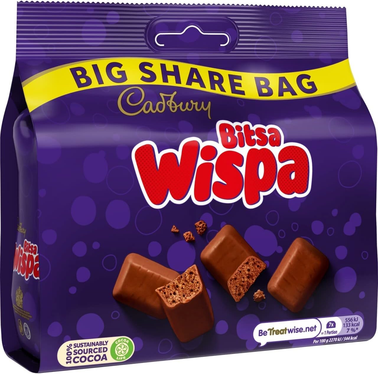 Cadbury - Bitsa Wispa Big Share Bag (Smooth & Creamy Milk Chocolate Pieces) 5
