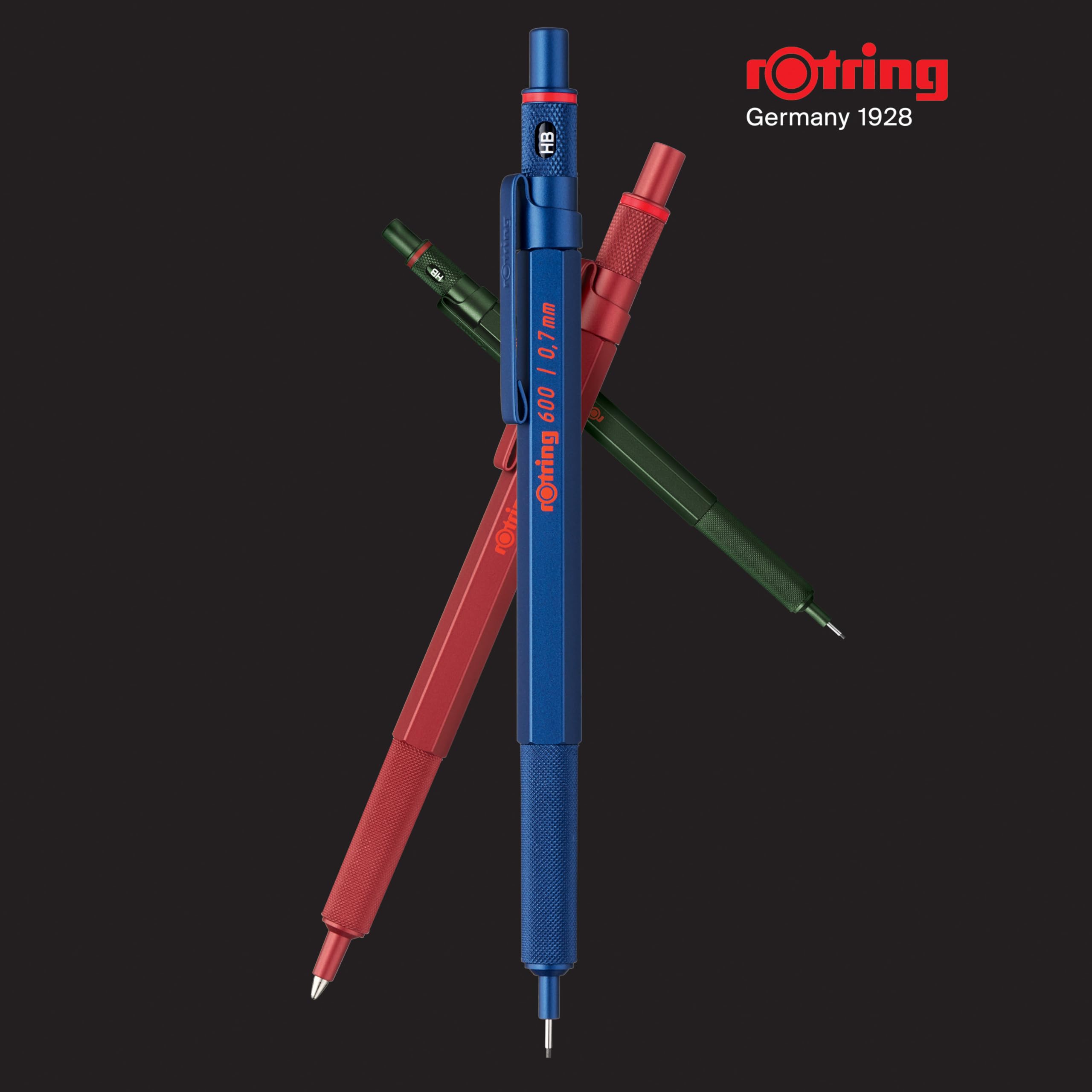 rOtring 600 Ballpoint Pen - Medium Point | Black Ink | Full Metal Body | Knurled Grip 5