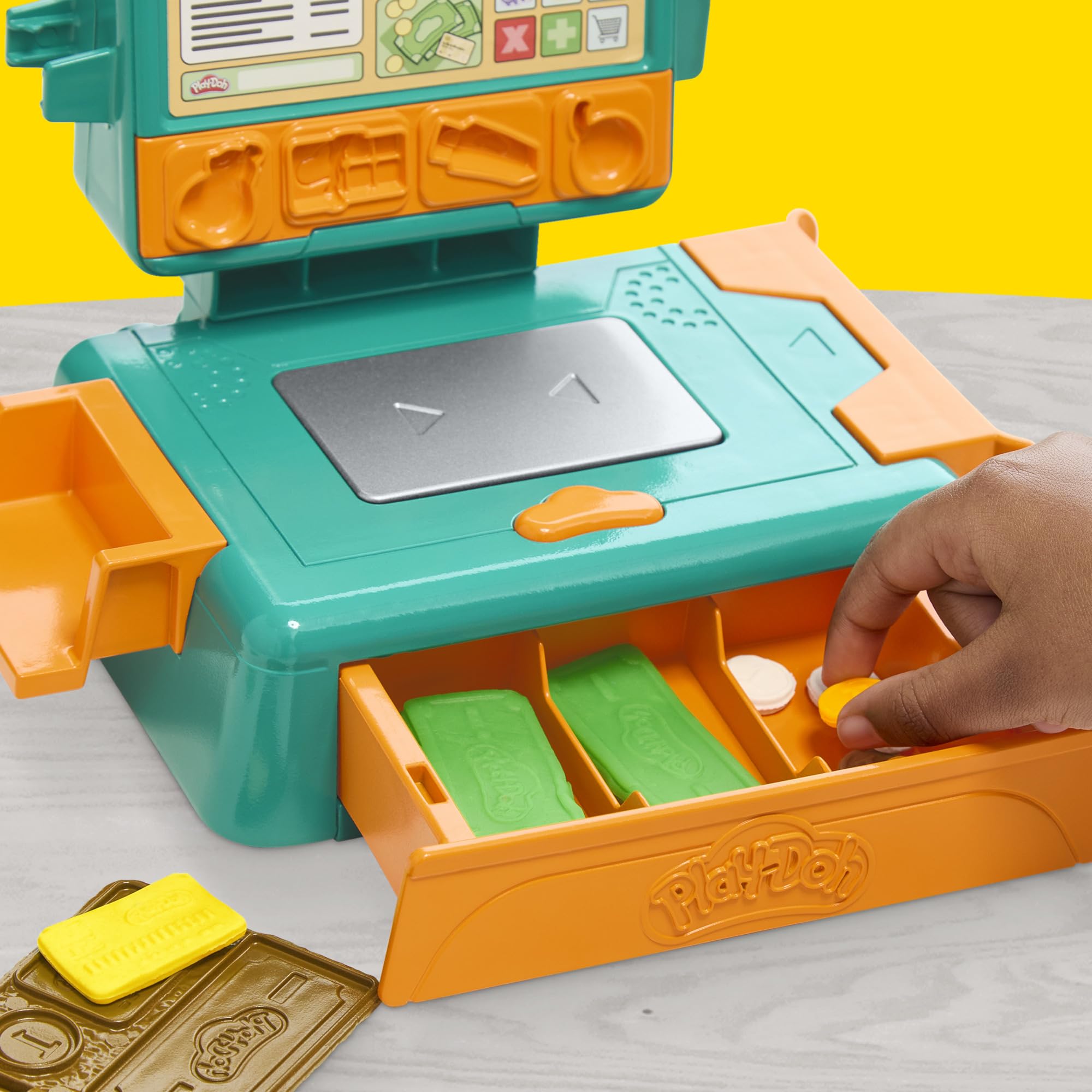 Play-Doh Cash Register Toy Supermarket Playset with 8 Cans of Compound | Ages 3+ 7