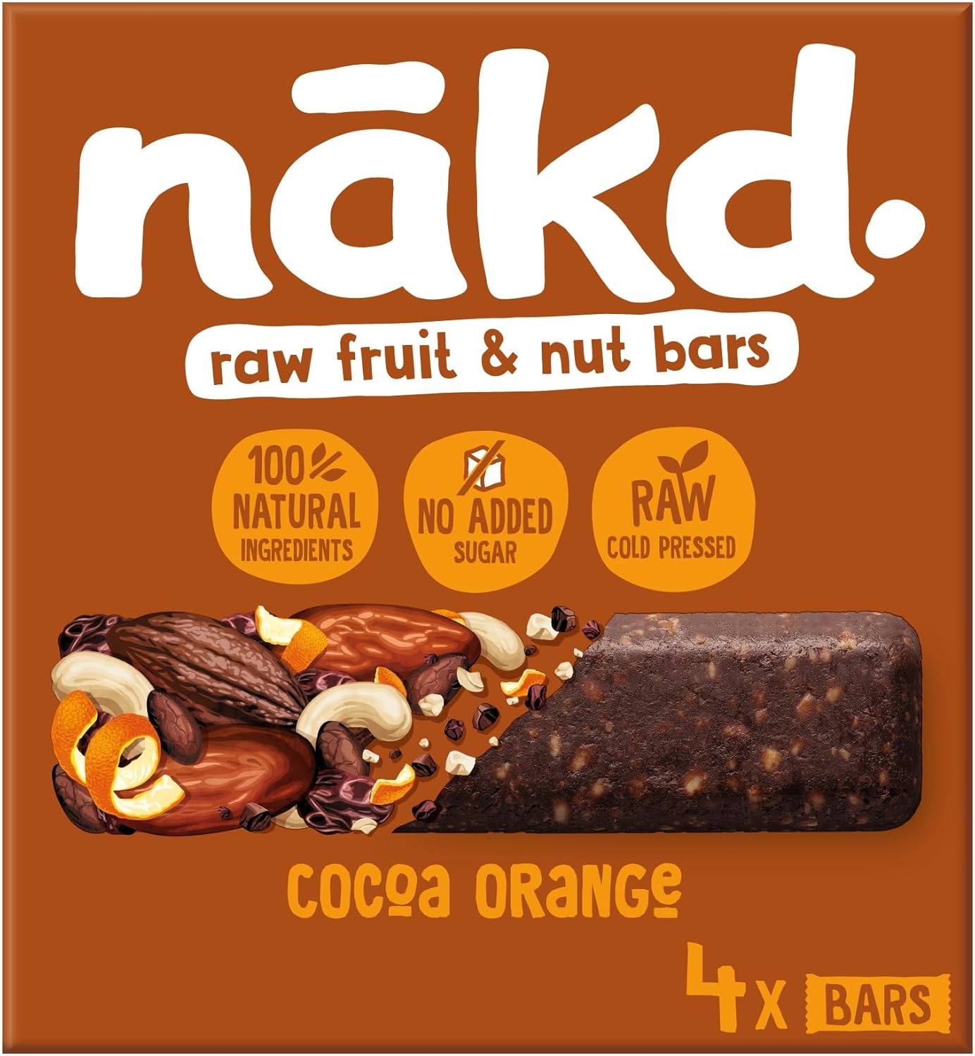 Nakd Kakao-Orange-Naturfrucht- und Nussriegel – Vegan, Glutenfrei, Ohne Zuckerzusatz – 12er-Pack 5