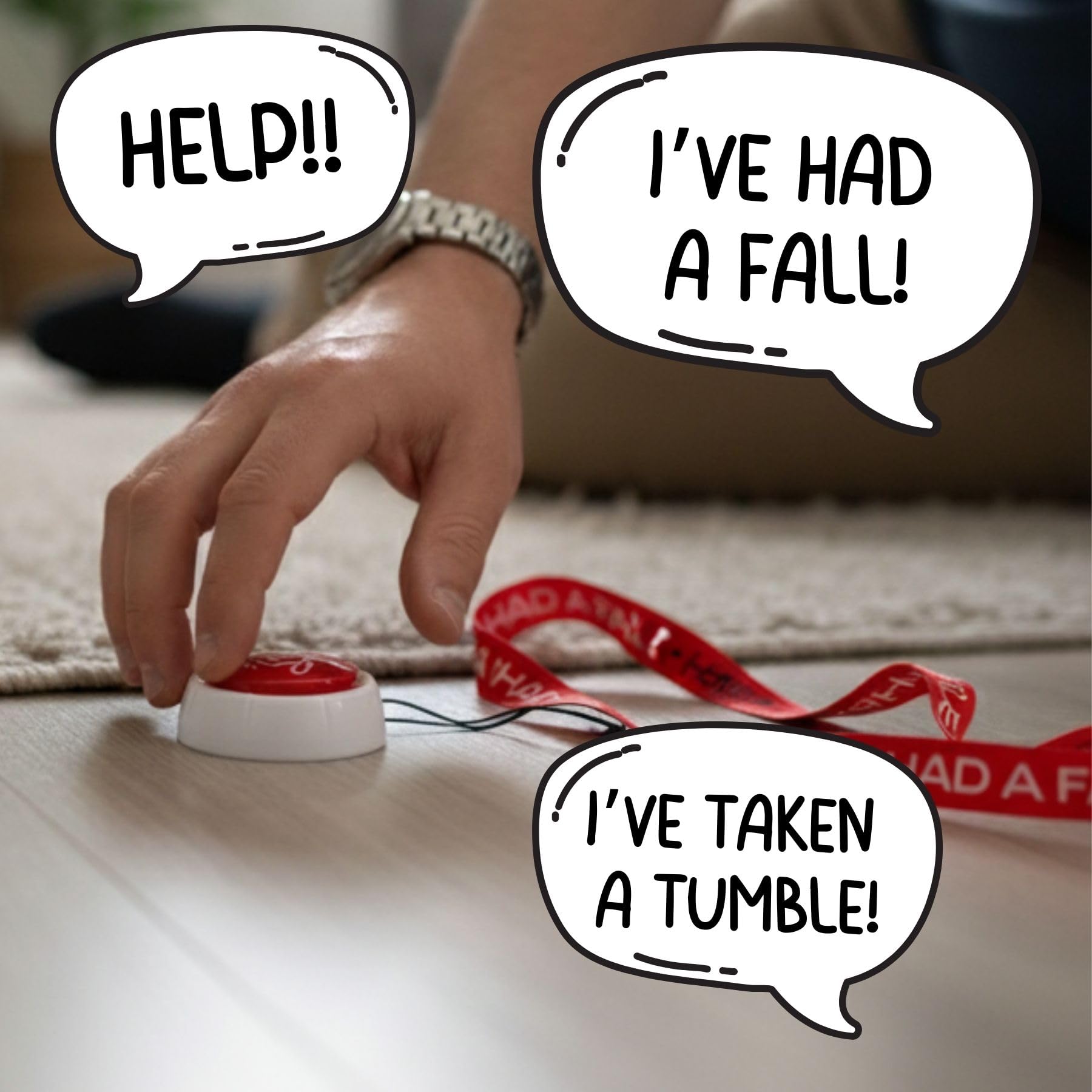 Boxer Gifts Had a Fall Old Age Joke Survival Button | Unisex Adult | Multicolor Plastic