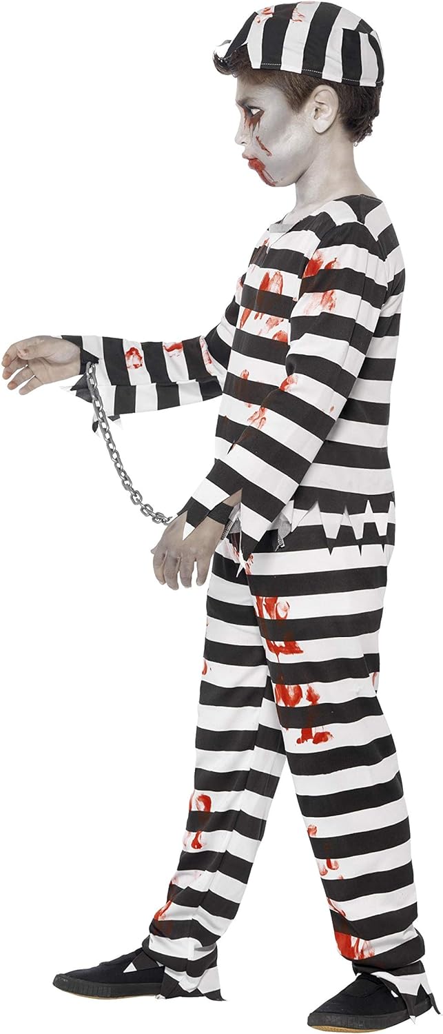 Smiffys Zombie Convict Costume - Age 10-12 Years (44326)