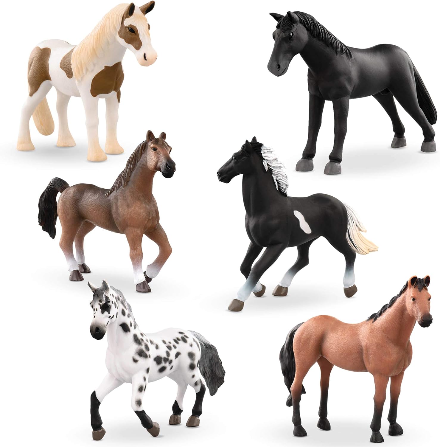 Terra by Battat Horse Set - 6 Piece Playset with Detailed Miniature Horses 1