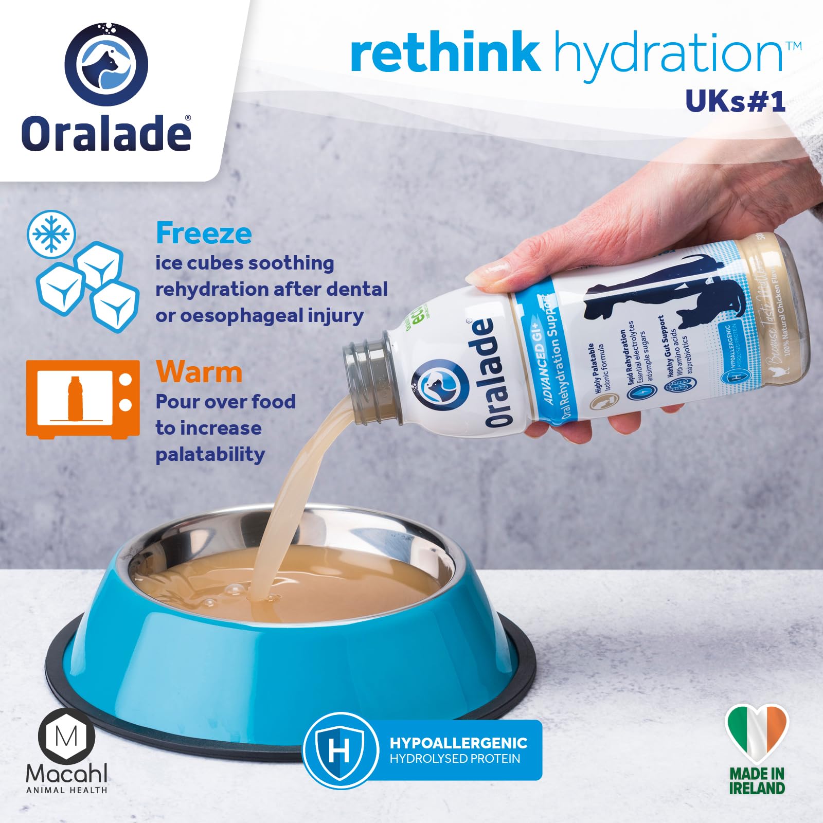 oralade Advanced GI+ Oral Rehydration & Gut Support Liquid for Dogs | Chicken Flavour | 500ml 5