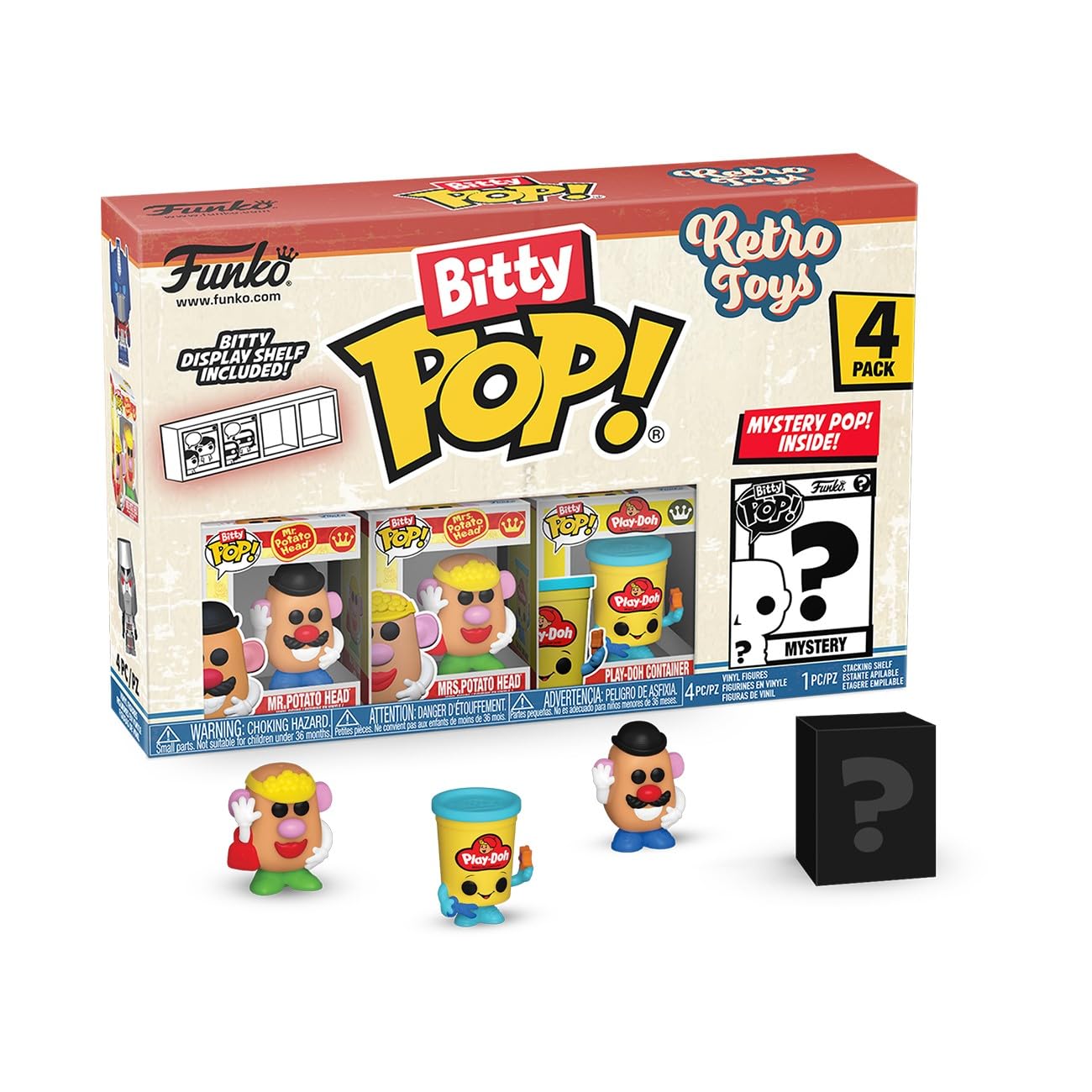 Funko Bitty Pop! Retro Toys - Mr. Potato Head 4PK with Mystery Mini Figure 1