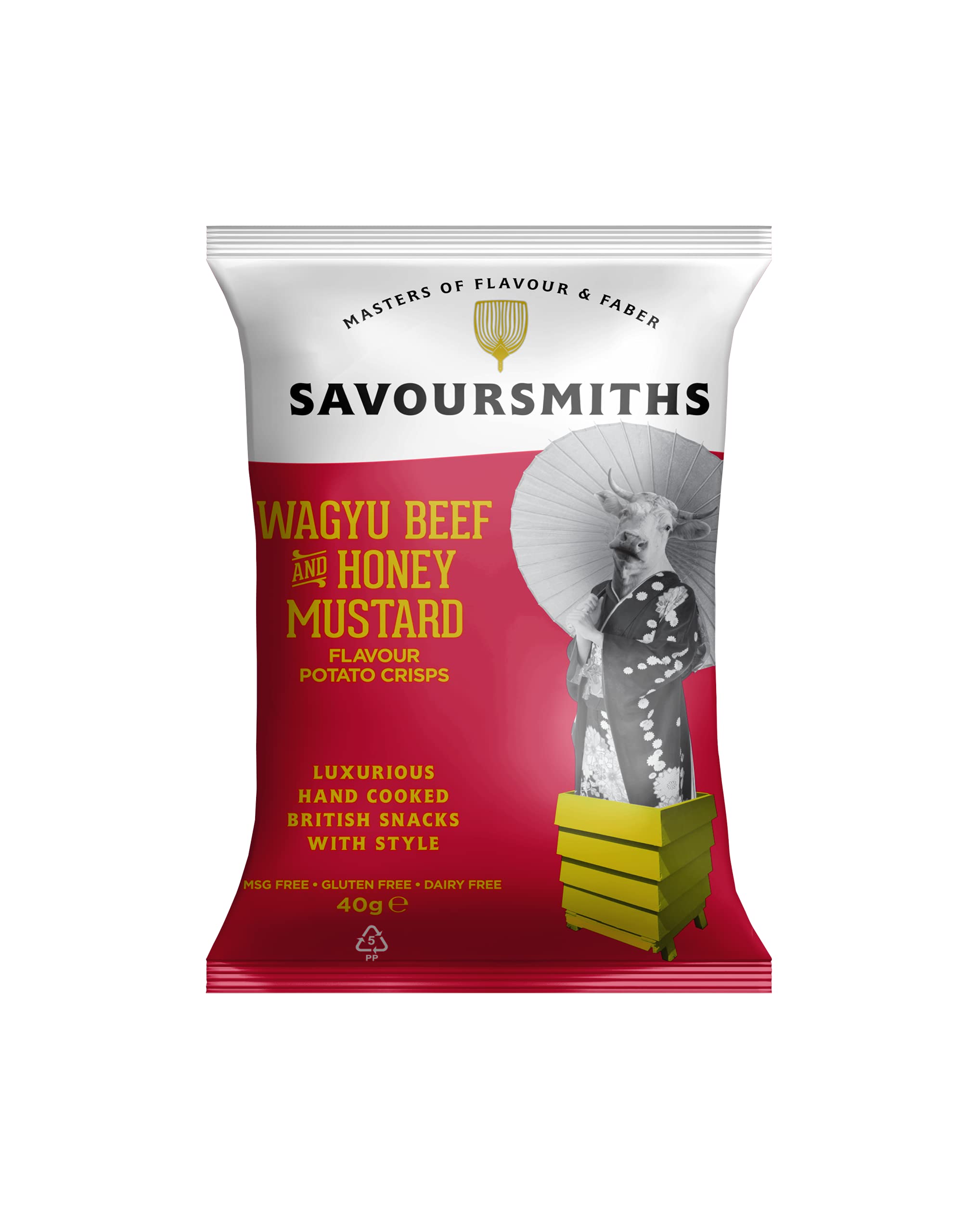 SAVOURSMITHS Wagyu Beef with Honey Mustard Hand-Cooked Potato Crisps 40g 1