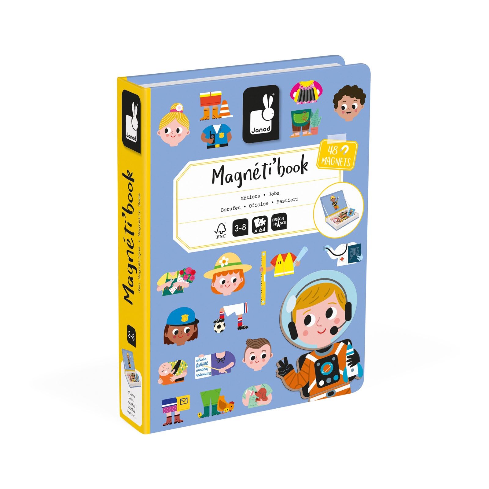 Janod Magnéti"Book Occupations - Magnetic Educational Game for Ages 3+ 3