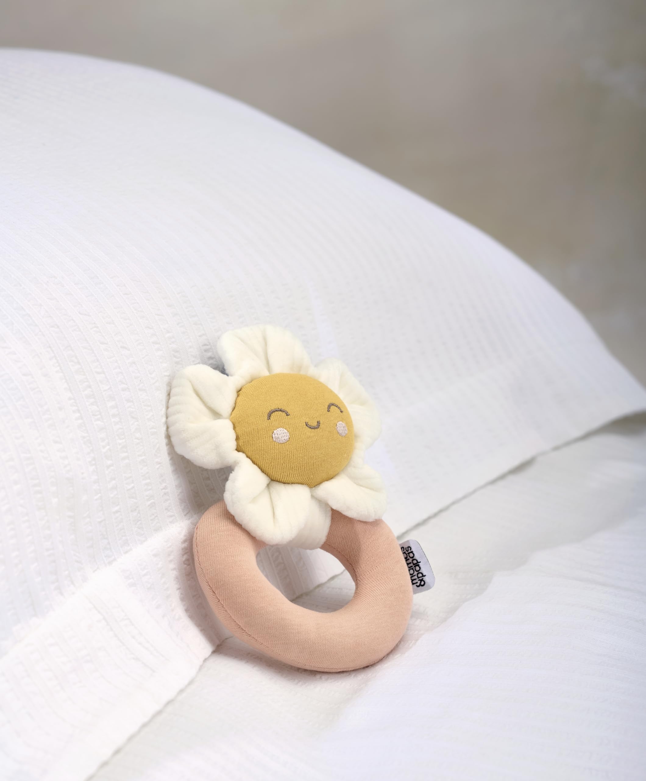 Mamas & Papas Grateful Garden Soft Grabber Rattle - Ring Shaped Teether for 0+ Months 2
