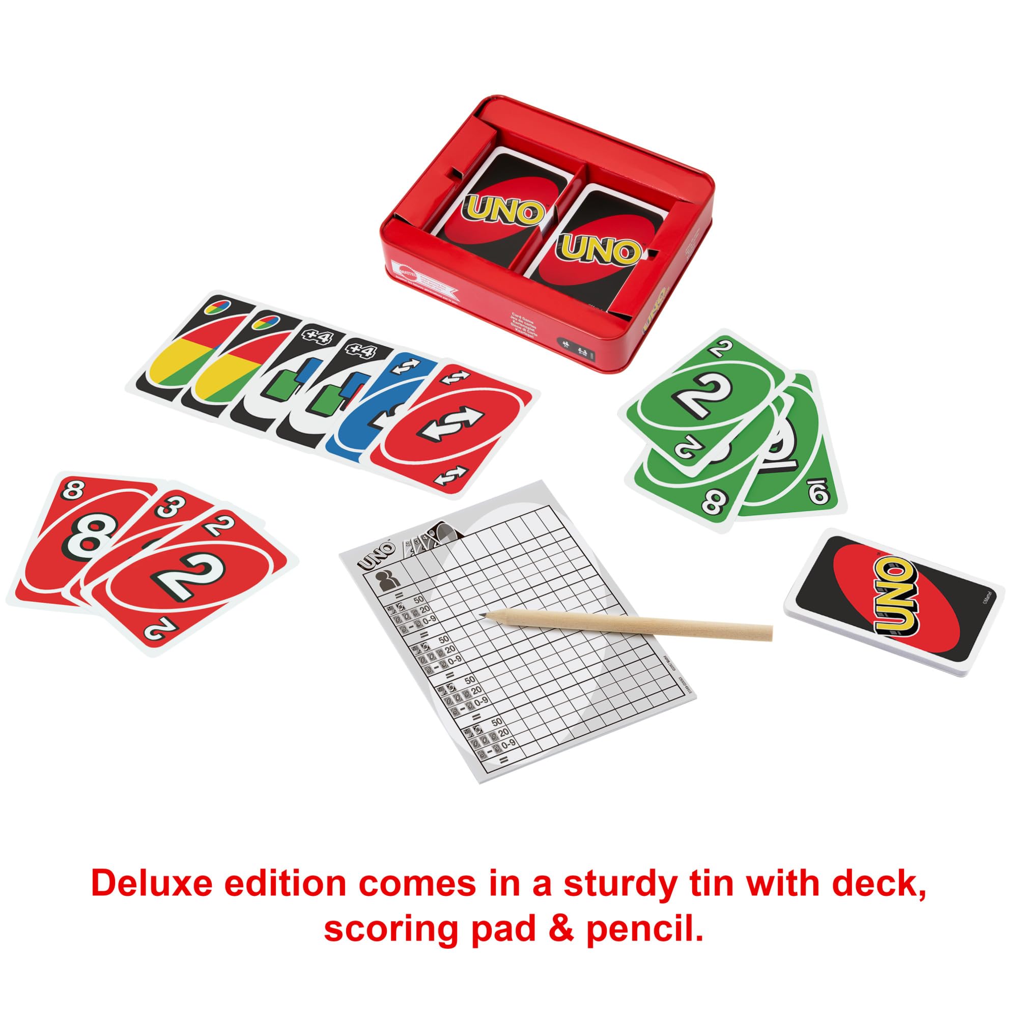 Mattel Games UNO Deluxe Classic Card Game | 2-10 Players | Ages 7+ | K0888 3