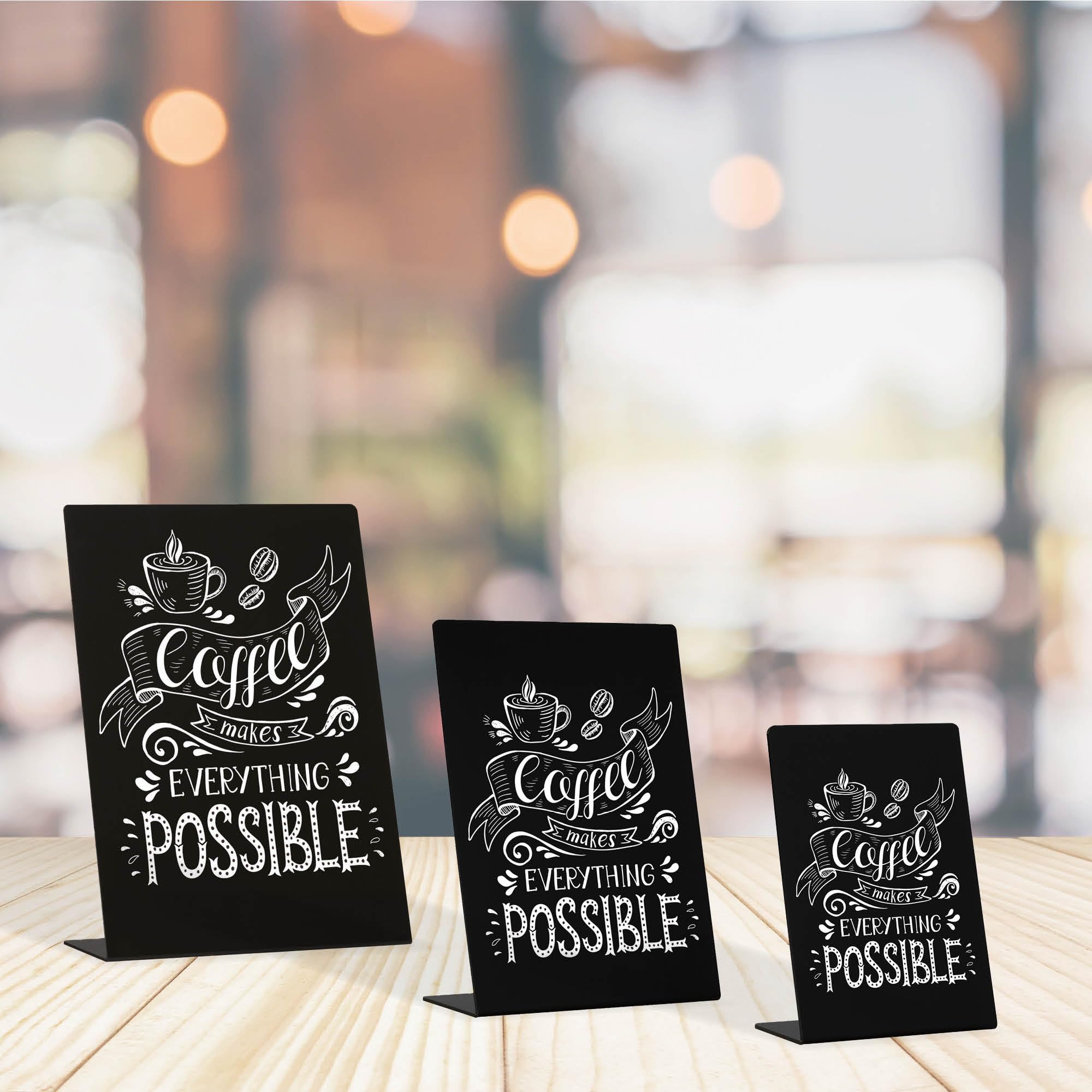 Europel Desktop Chalkboard L-Standard - A4 Size, Polystyrene, Slate Style | Lightweight 7