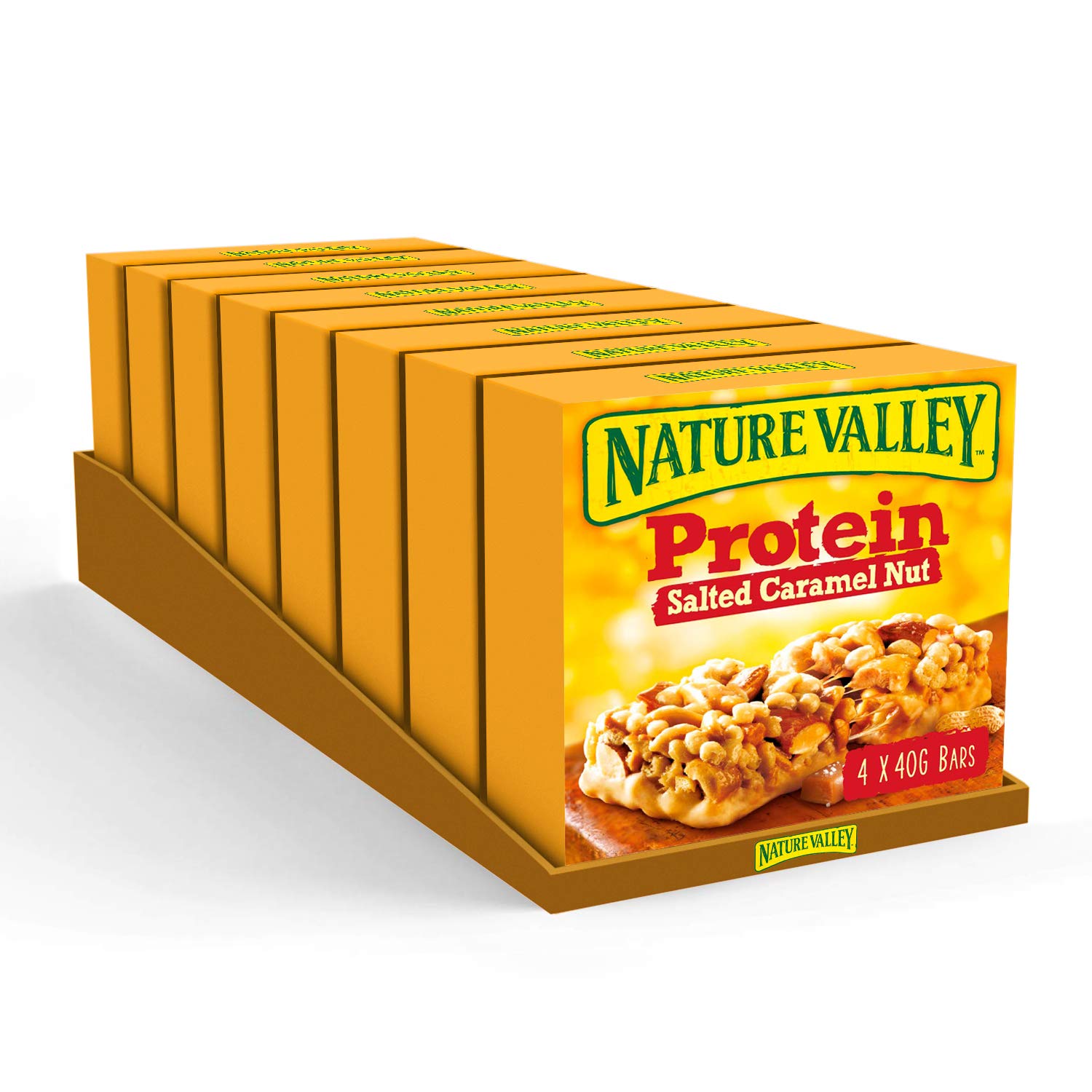 Nature Valley Protein Salted Caramel Nut Gluten Free Cereal Bars - 10g Protein | 32 Pack 1