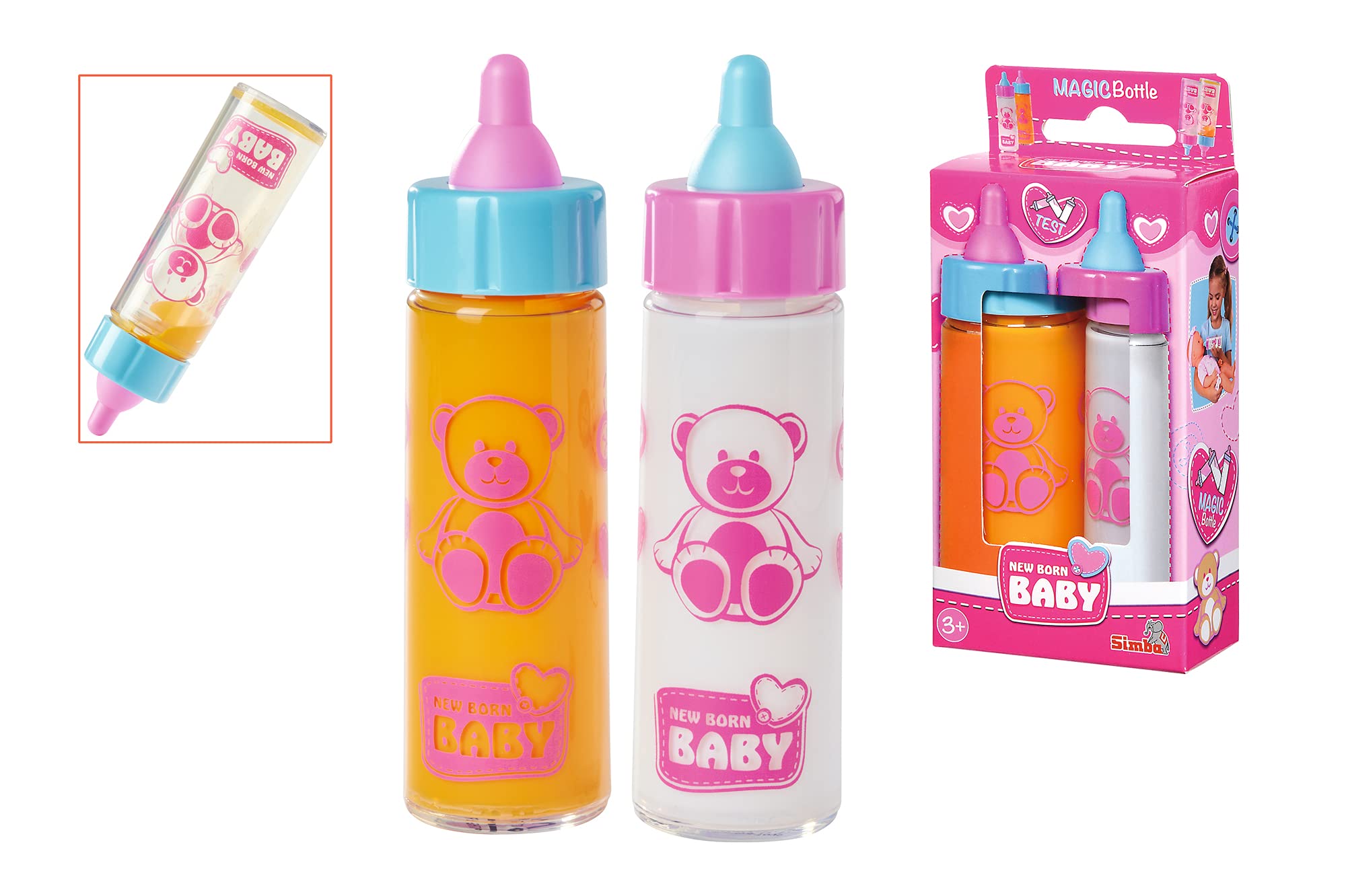 Simba NBB Magic Bottles - Pack of 2, 12cm, for Baby Dolls, Ages 3+ 6