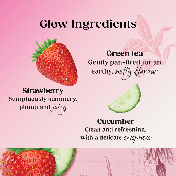 Twinings Superblends Glow Herbal Infusion with Strawberry, Cucumber, Green Tea & Aloe Vera (80 Teabags)