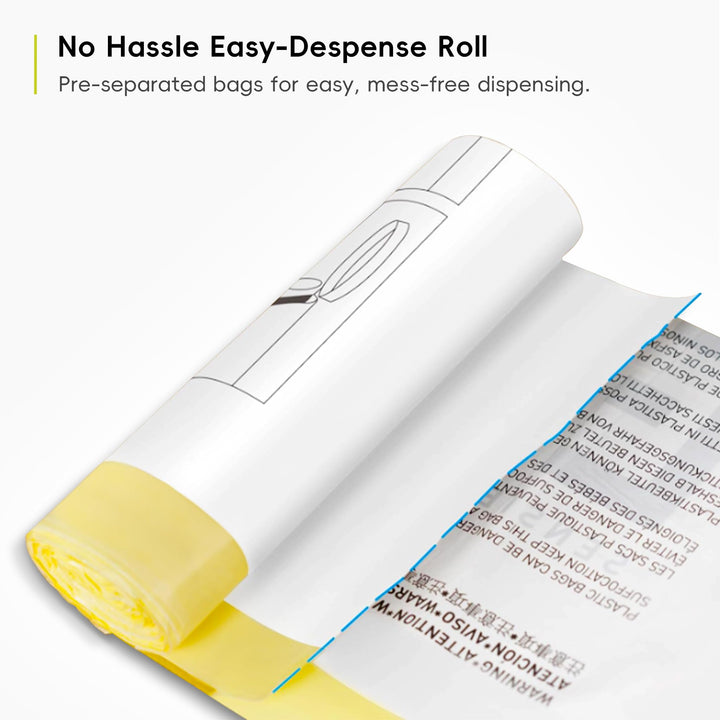 EKO Extra Strong Heavy Duty Drawstring Bin Liners 3-6L - 30 Bags, 36x40cm for Kitchen & Bathroom