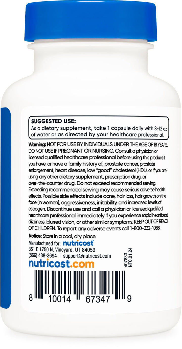 Nutricost Pregnenolone 30mg - 120 Capsules, Non-GMO, Gluten Free, Plant-Based