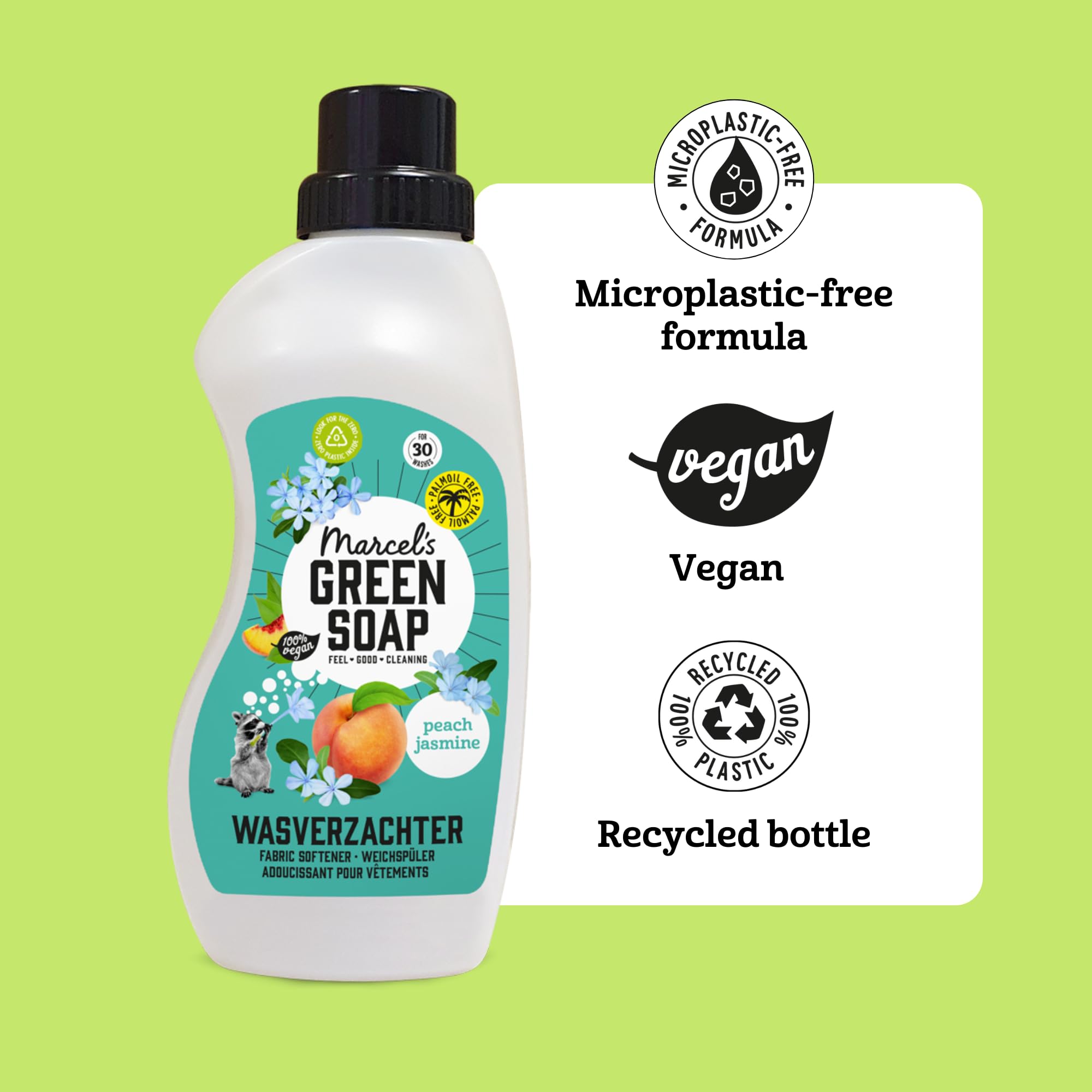 Marcel's Green Soap Fabric Softener Peach & Jasmine - 750 ml | Vegan | 30 Washes 3