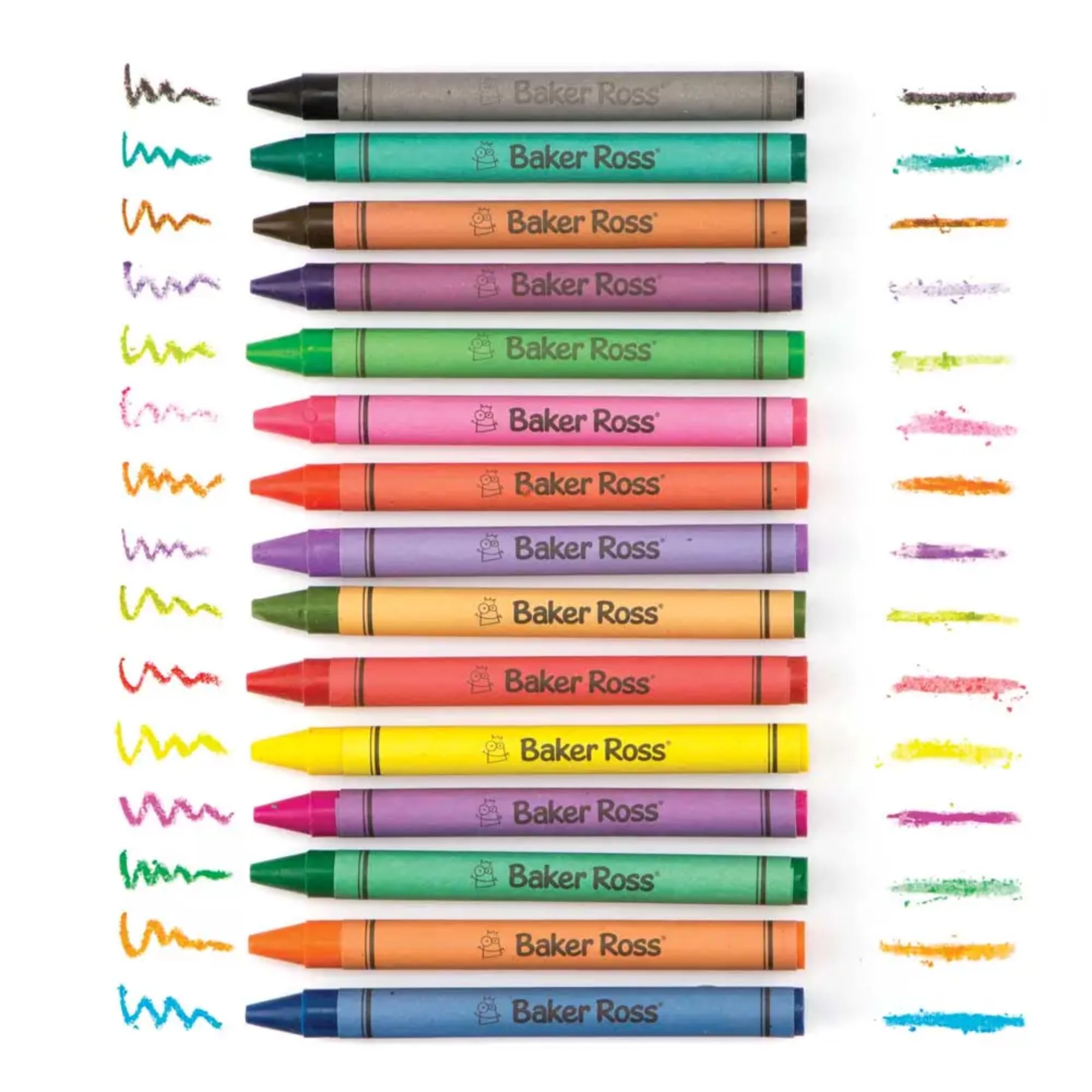 Baker Ross AV257 Chunky Wax Crayons - Pack of 96, Assorted Colours | Paper Wrapped 1