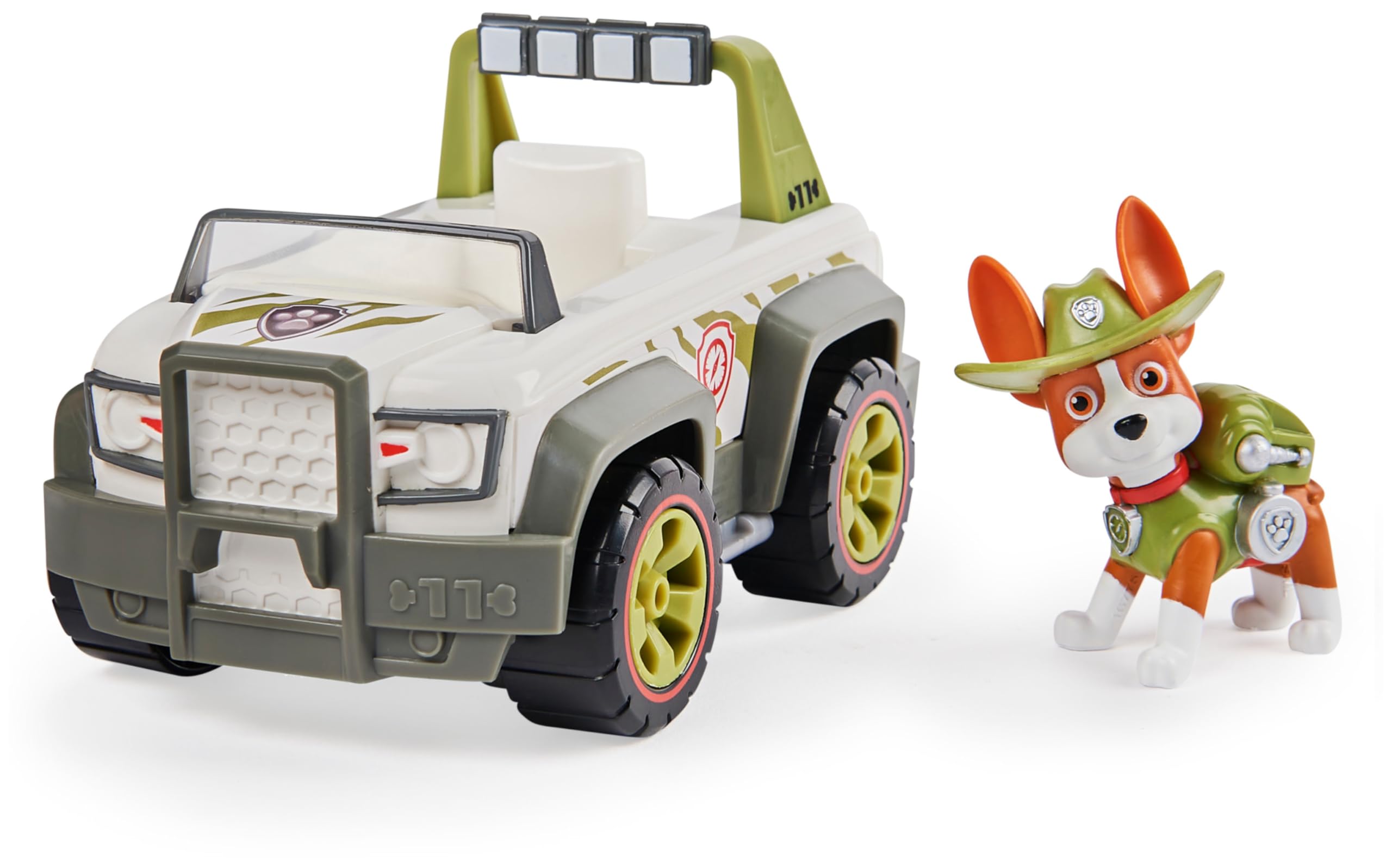 Paw Patrol Tracker’s Jungle Cruiser Toy Truck with Collectible Action Figure | Ages 3+ | Recycled Plastic
