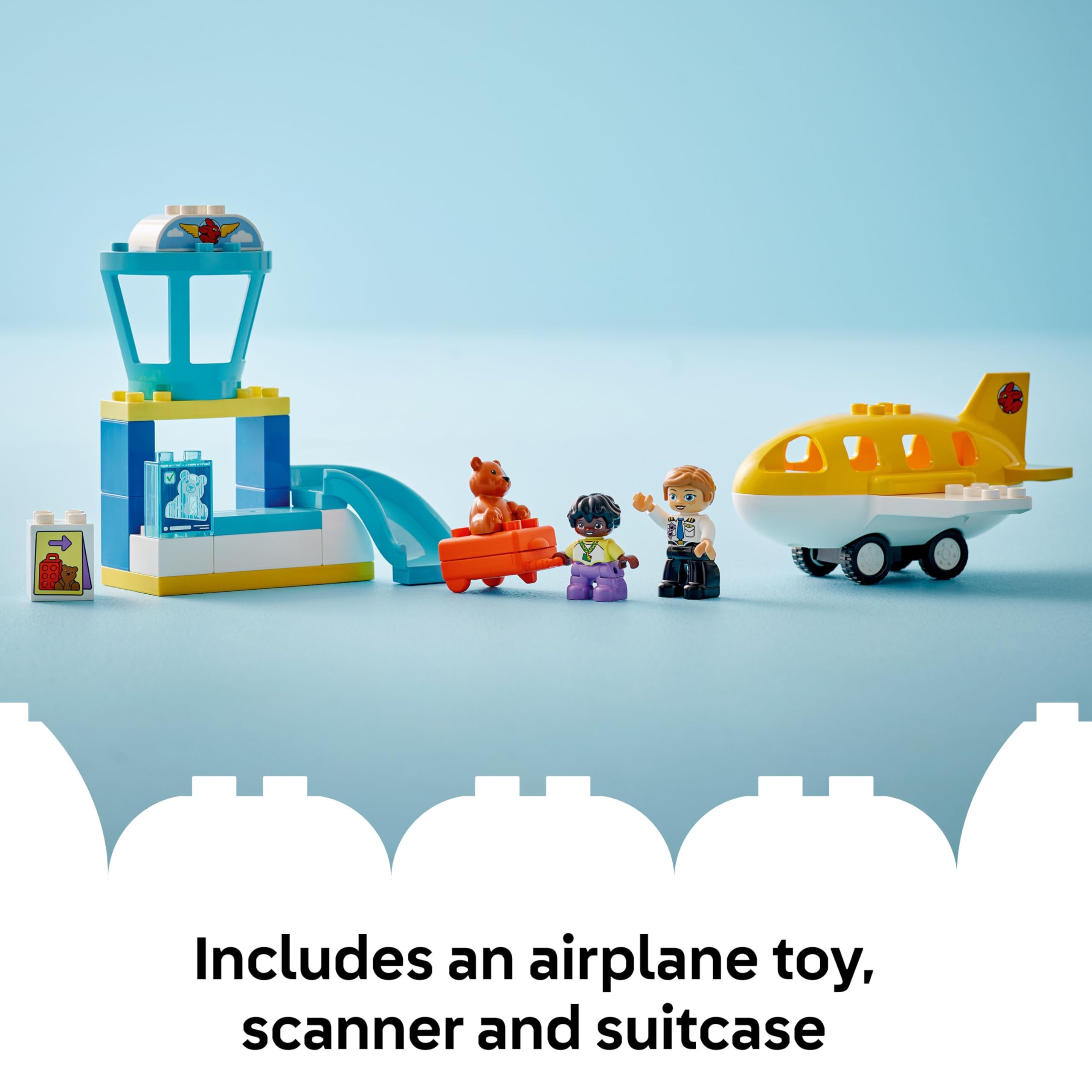 LEGO DUPLO First Time at the Airport - Educational Building Set for Toddlers 2+ 3
