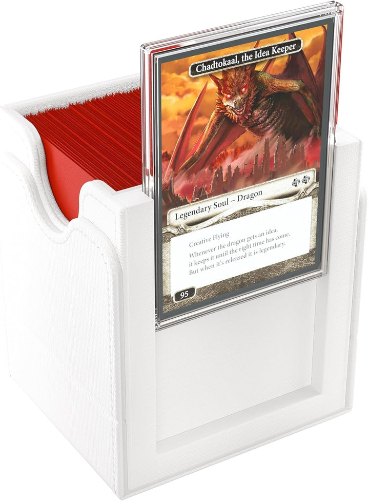 Gamegenic Squire Plus 100+ XL White Commander Deck Box for Magic: The Gathering