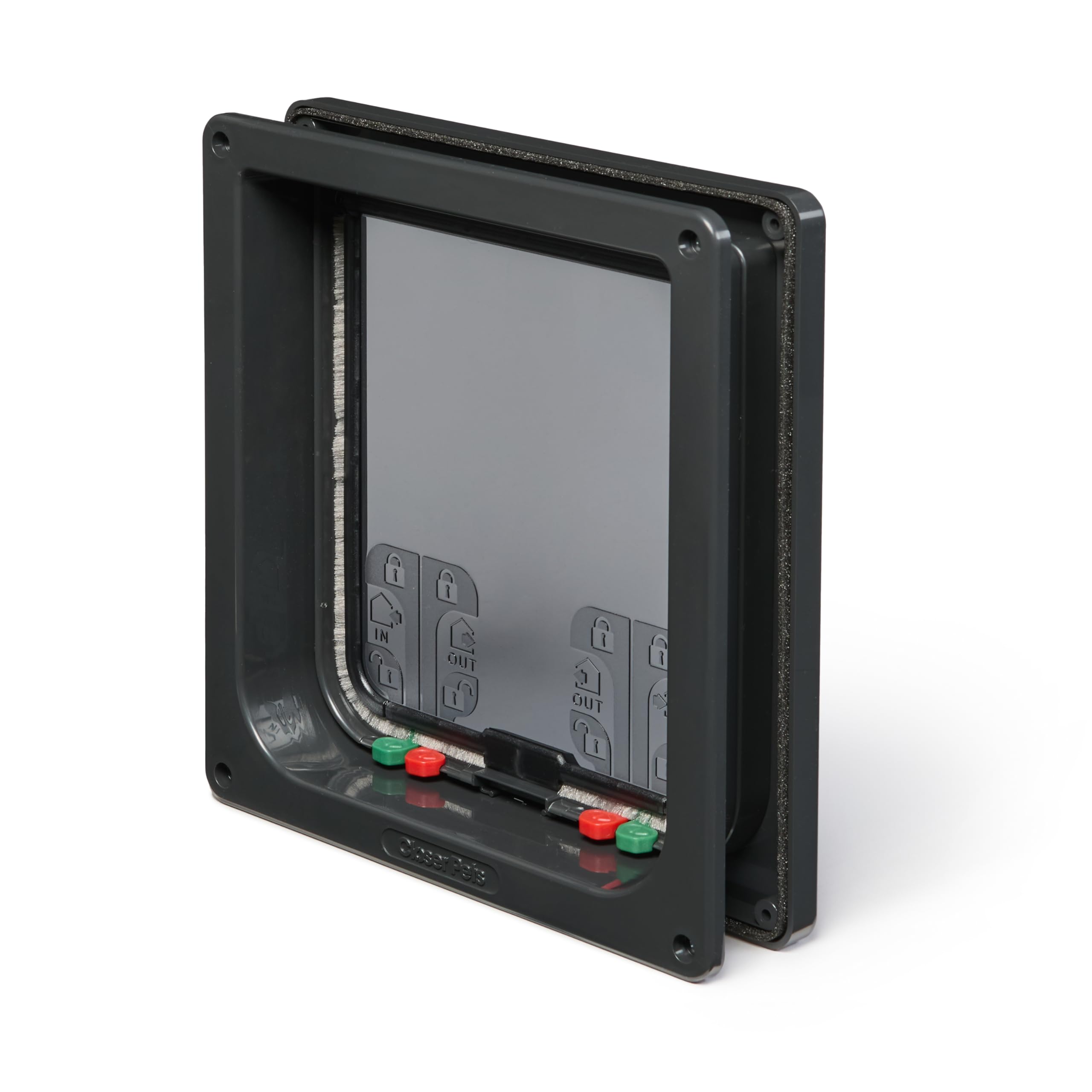 Cat Mate 4-Way Locking Large Cat Flap - Grey | Suitable for UPVC, Metal, Wood Doors & Walls | Up to 50mm Thick 2