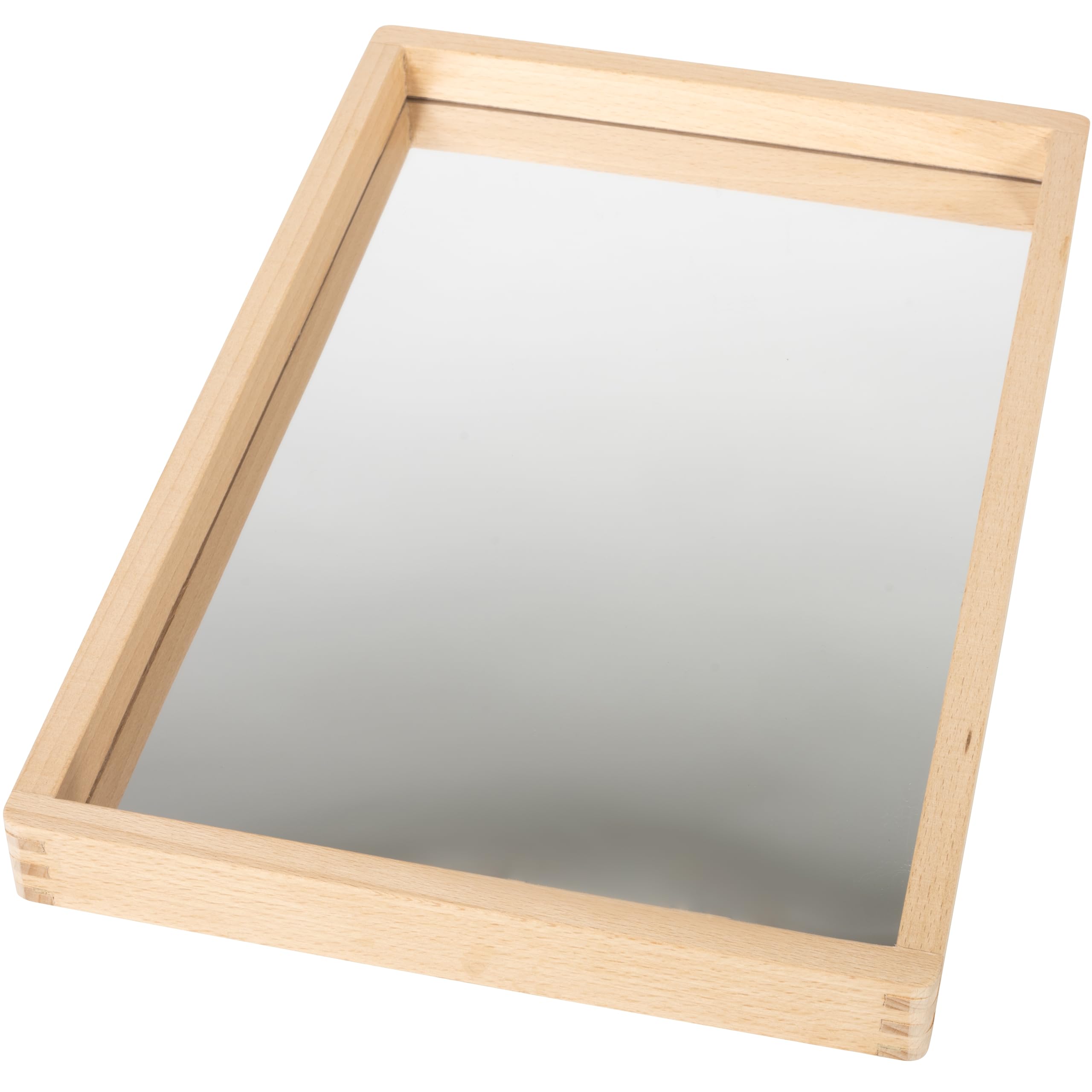 TickiT Small Wooden Mirror Tray - Child-Sized Reflective Sensory Play Tray 1