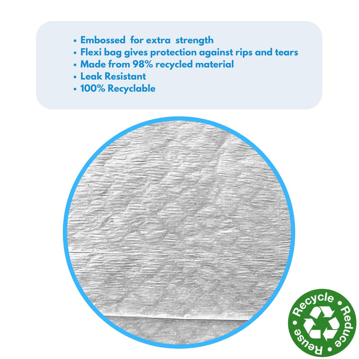 EcoBag Ultimate Embossed Vanilla Scented Drawstring Kitchen Bin Liners 50L - 15 Pack